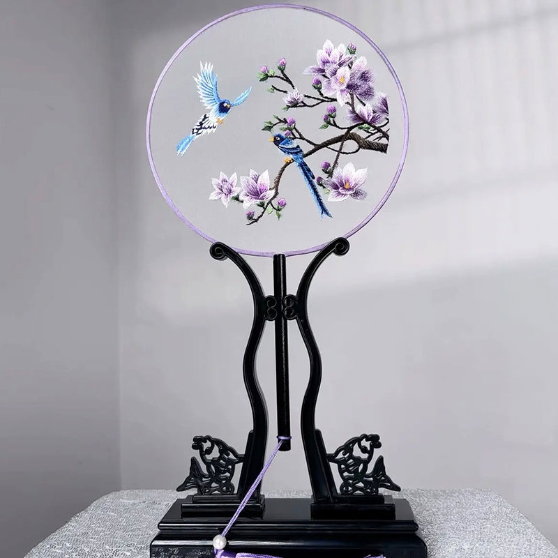 Intangible Cultural Heritage Embroidered Fan (Hand embroidery)(duty free)