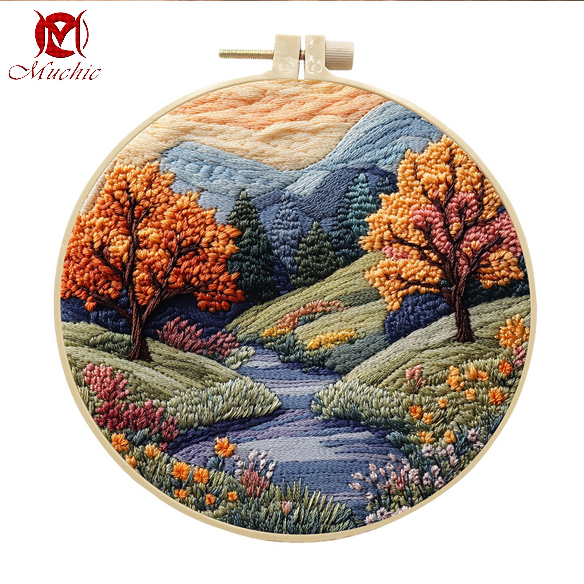 Hand Embroidery Pattern DIY Material Kit Embroidery Tool Kit(Hand Embroidery) (Duty Free)