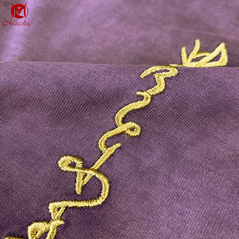 Unisex Intangible Cultural Heritage Lotus Embroidery T-shirt(Hand Embroidered) (Duty Free)