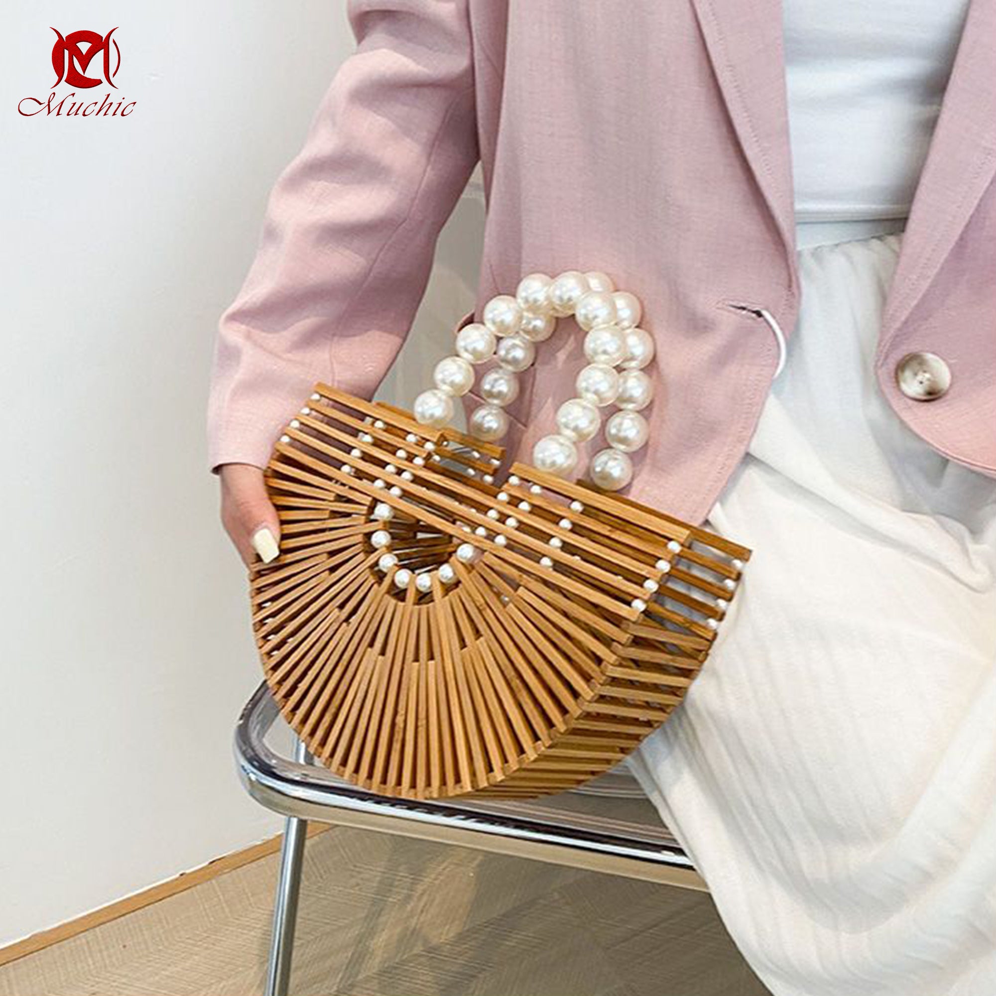 "Intangible Cultural Heritage" Chinese style bamboo handbag (traditional Chinese handicraft)(duty free)