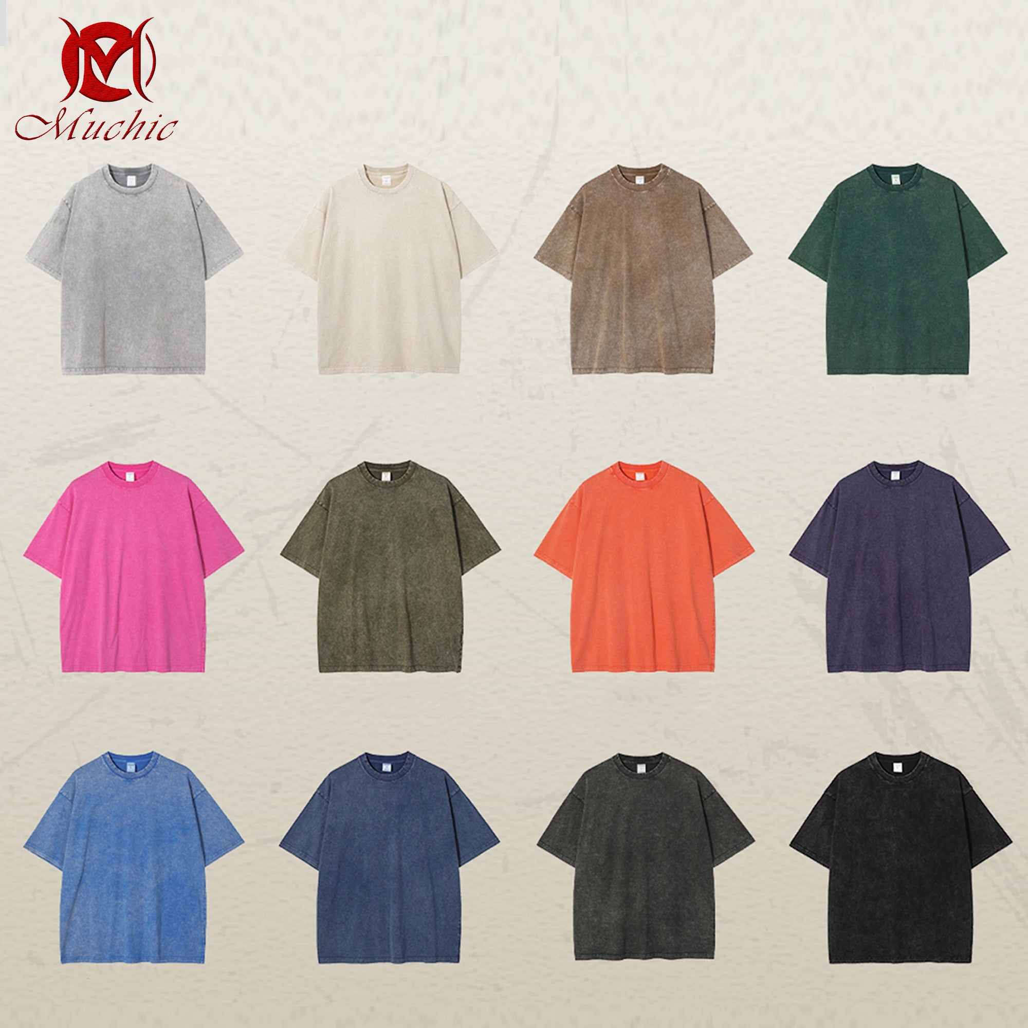 Spring and summer new snowflake batik washed t-shirt high street retro trend short-sleeved t-shirt (tax-free)