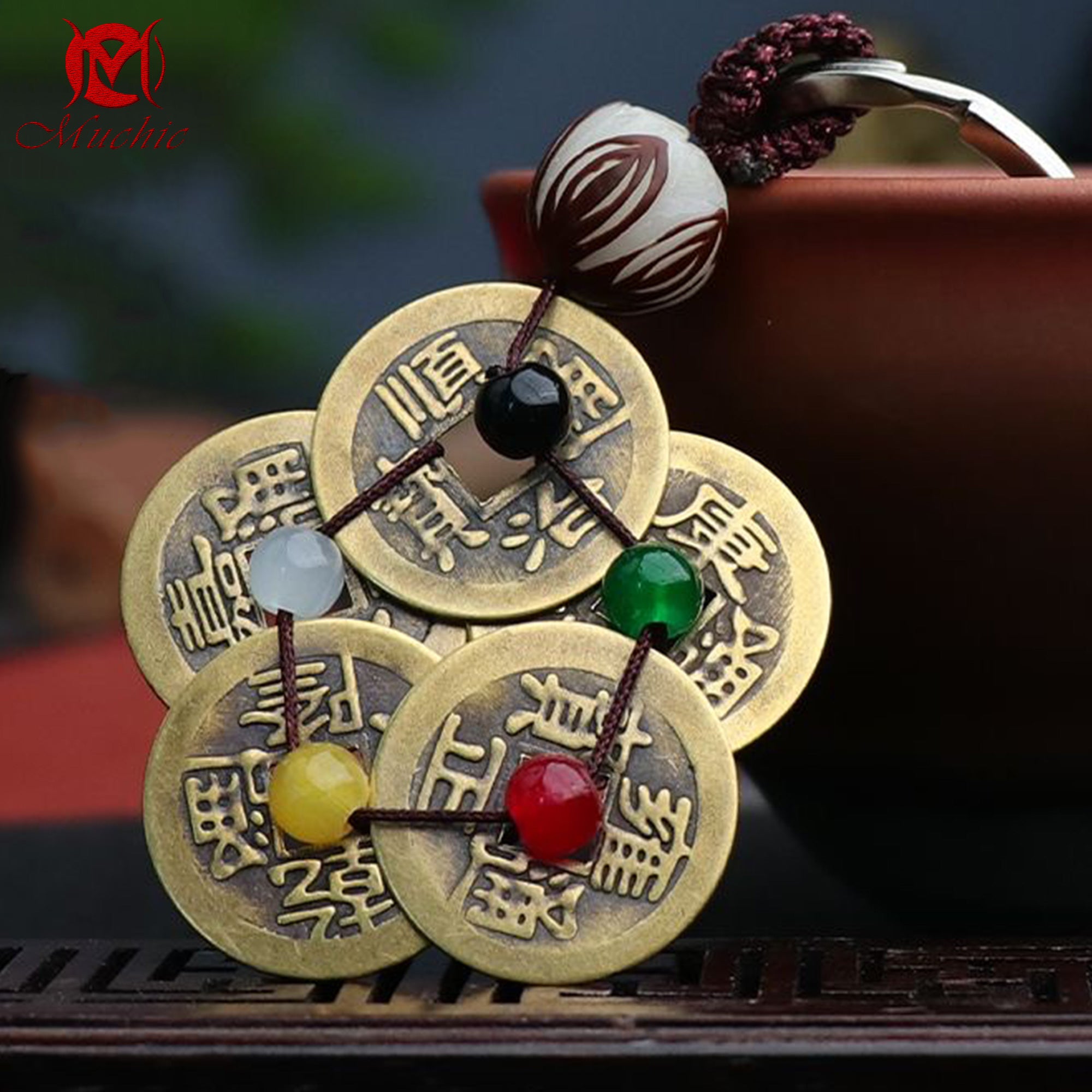 Pure copper five emperors plum blossom coins men and women carry jewelry(duty free)