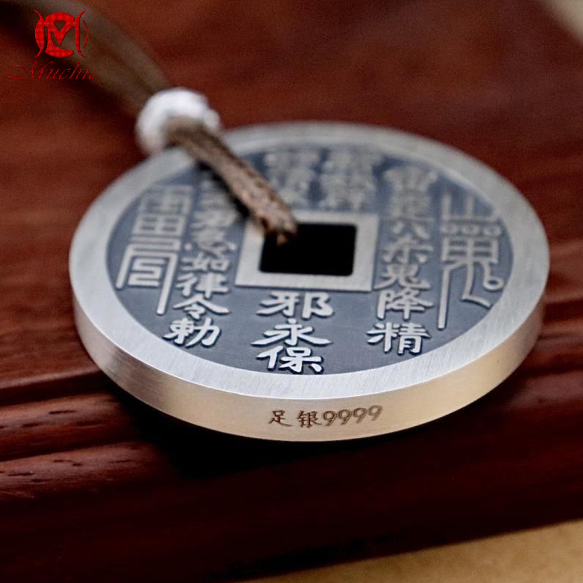 9999 sterling silver mountain ghost coin silver pendant pendant silver jewelry(Duty Free)