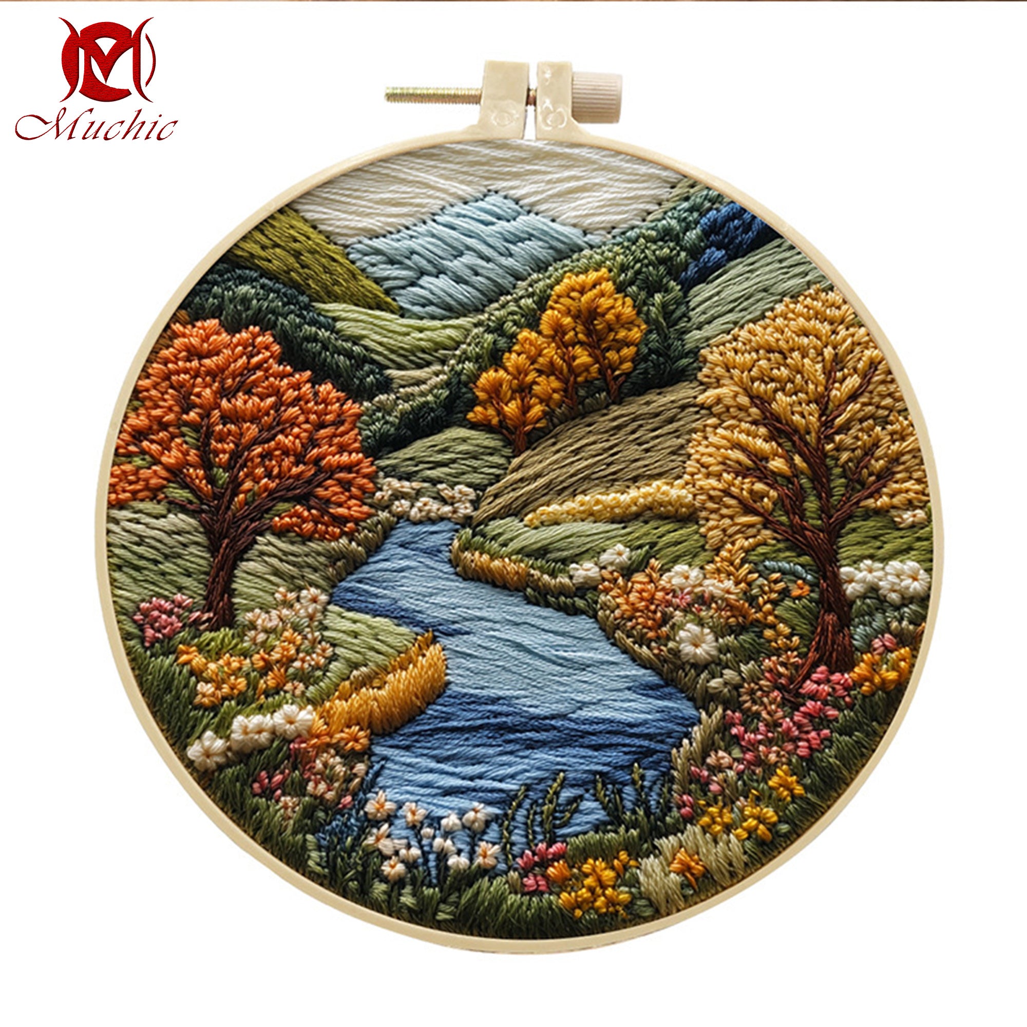 Hand Embroidery Pattern DIY Material Kit Embroidery Tool Kit(Hand Embroidery) (Duty Free)