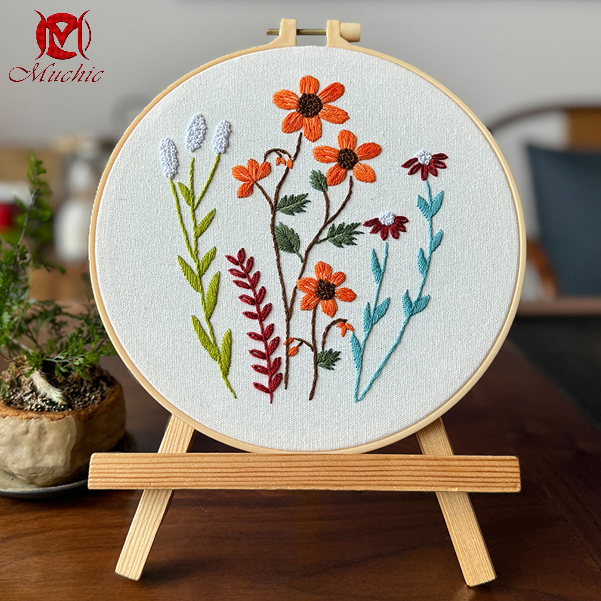 Hand Embroidery Pattern DIY Material Kit Embroidery Tool Kit(Hand Embroidery) (Duty Free)