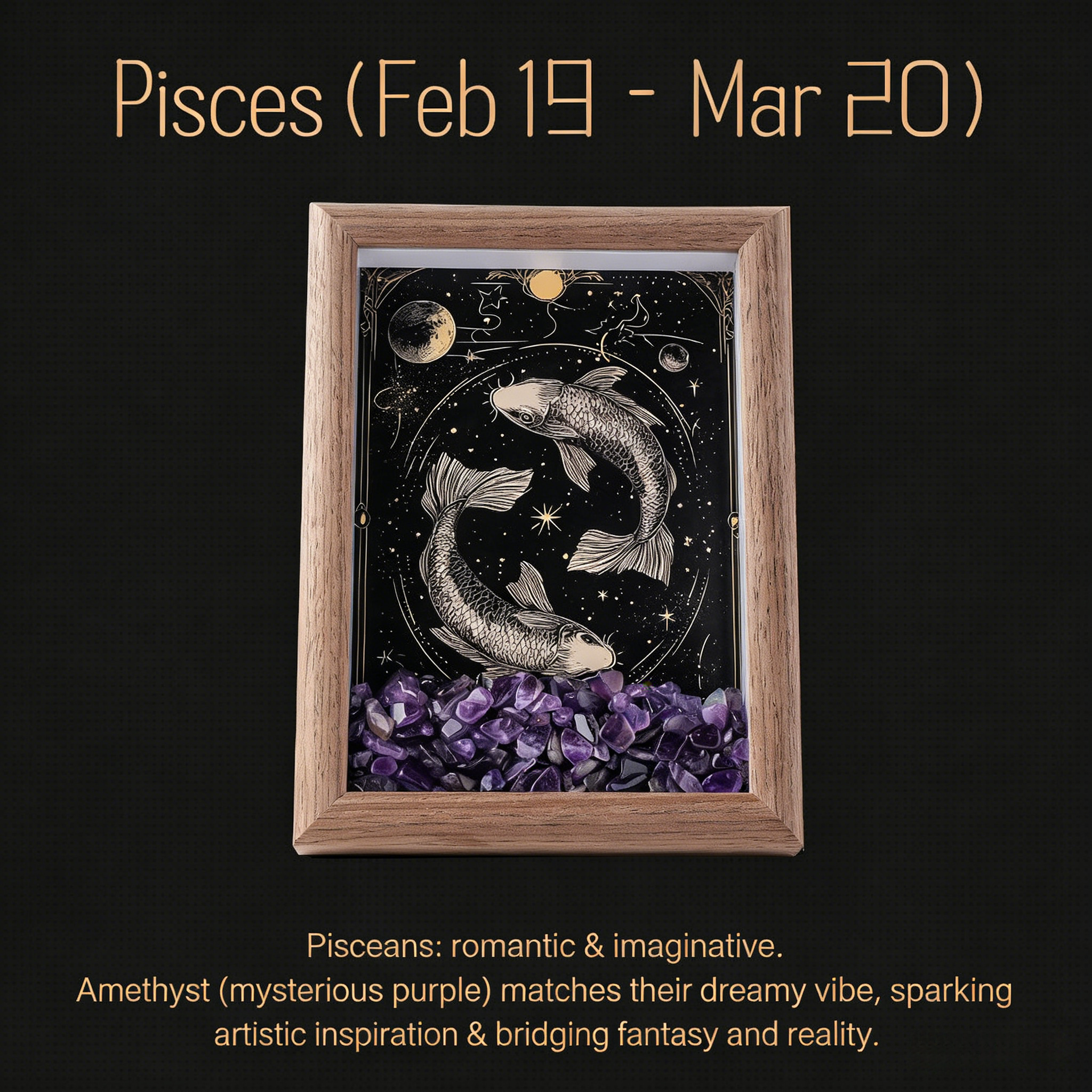 Zodiac Crystal Constellation Art Frame – Natural Energy Decor