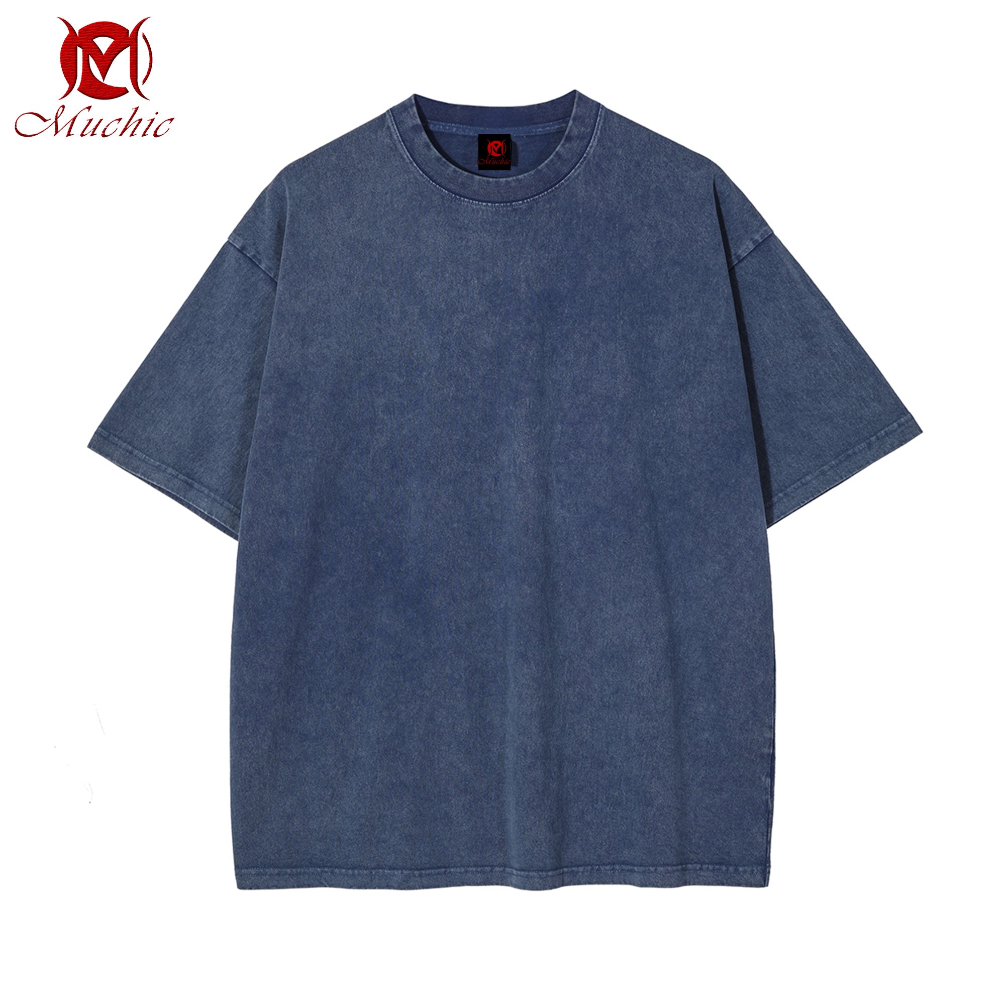 Spring and summer new snowflake batik washed t-shirt high street retro trend short-sleeved t-shirt (tax-free)