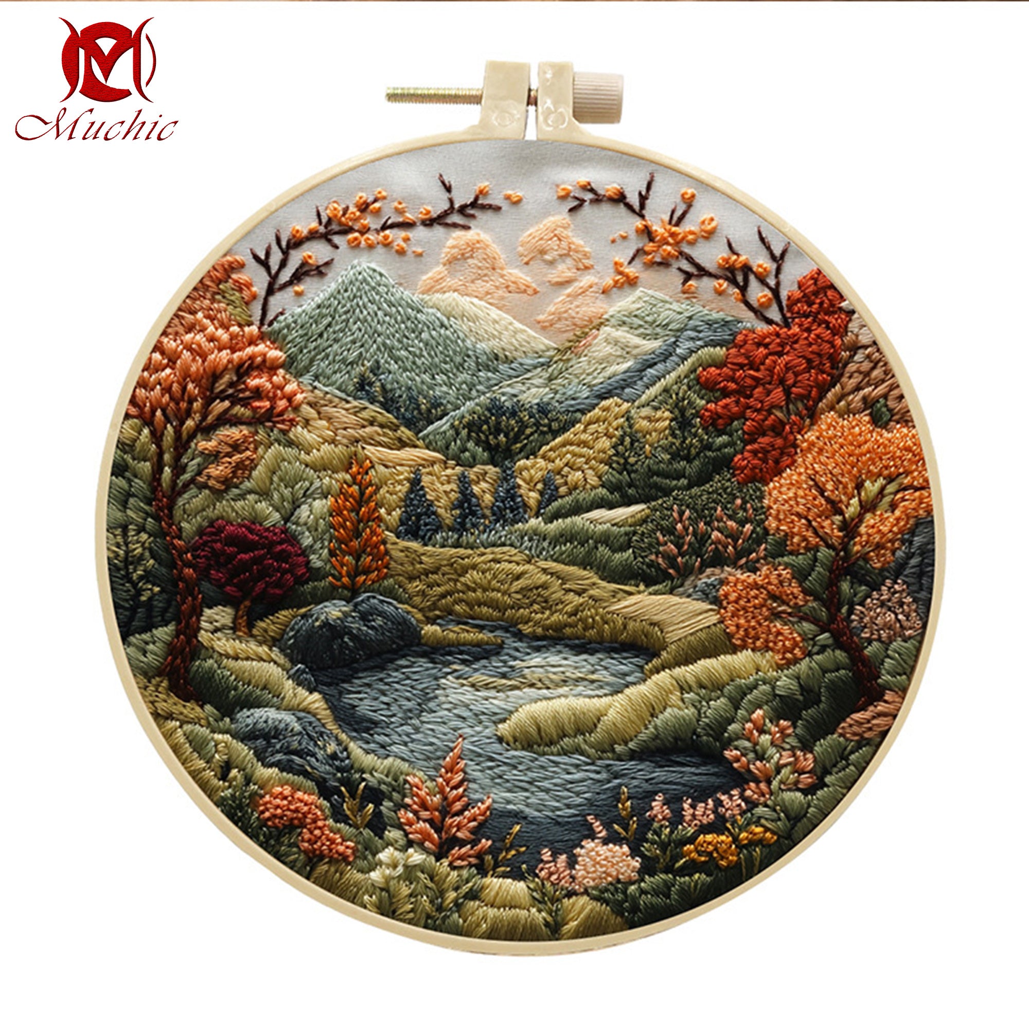 Hand Embroidery Pattern DIY Material Kit Embroidery Tool Kit(Hand Embroidery) (Duty Free)