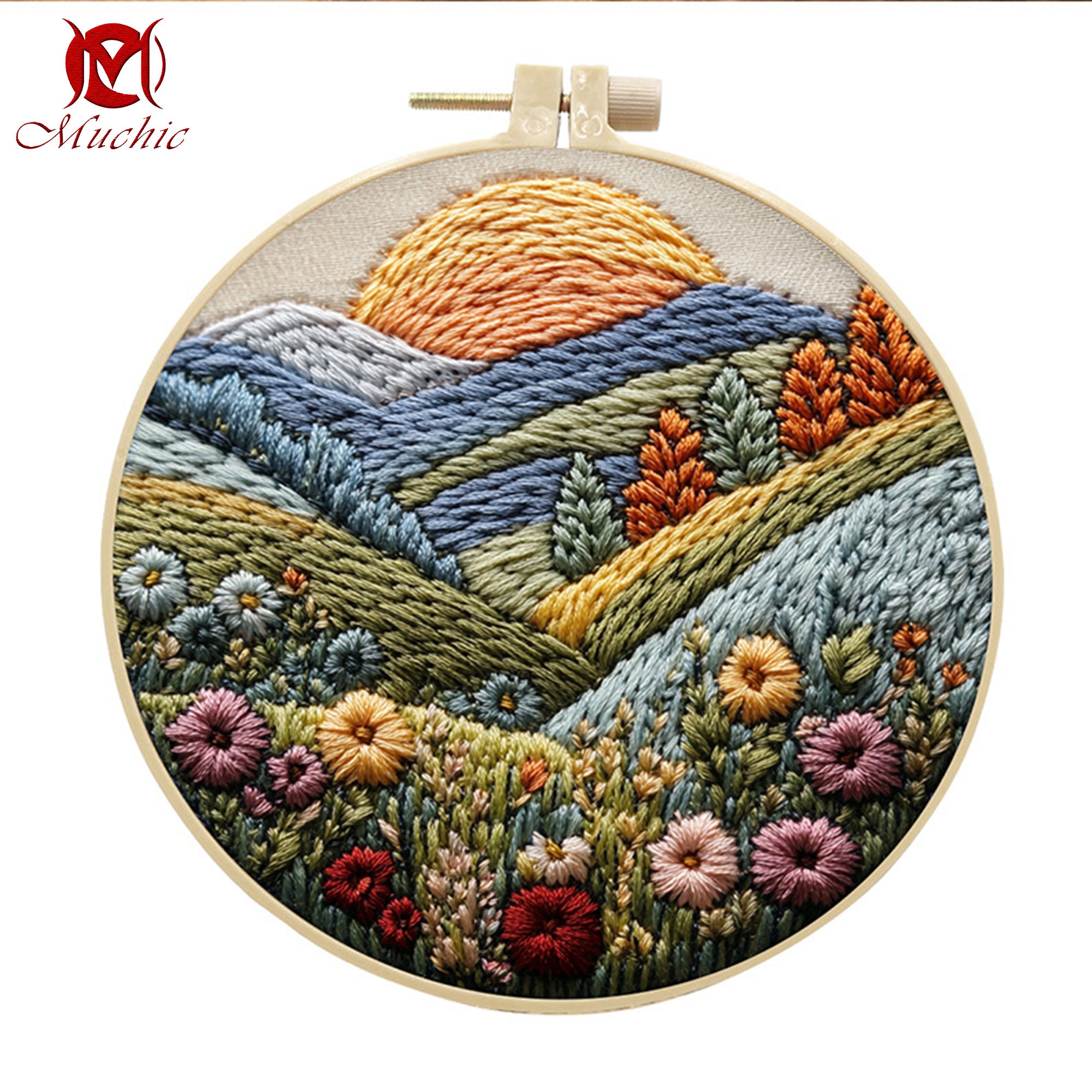 Hand Embroidery Pattern DIY Material Kit Embroidery Tool Kit(Hand Embroidery) (Duty Free)