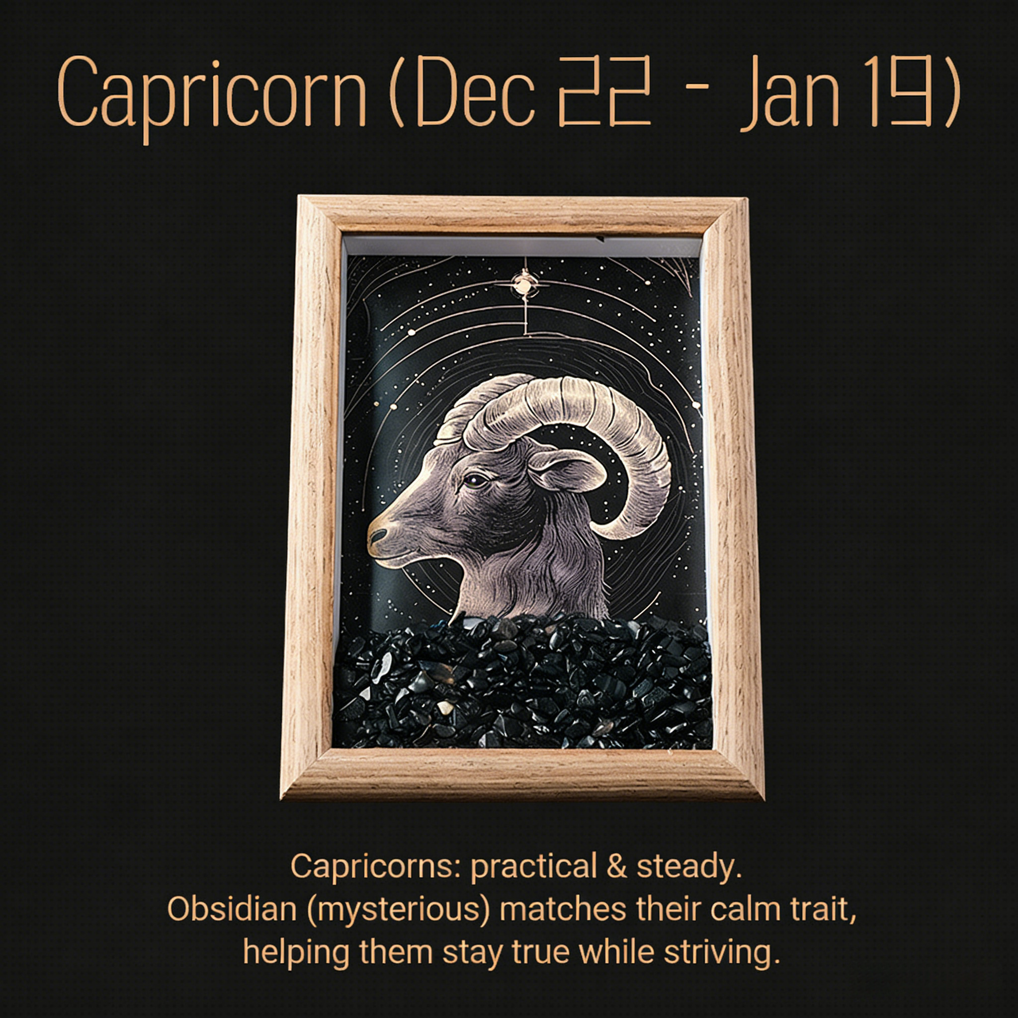 Zodiac Crystal Constellation Art Frame – Natural Energy Decor