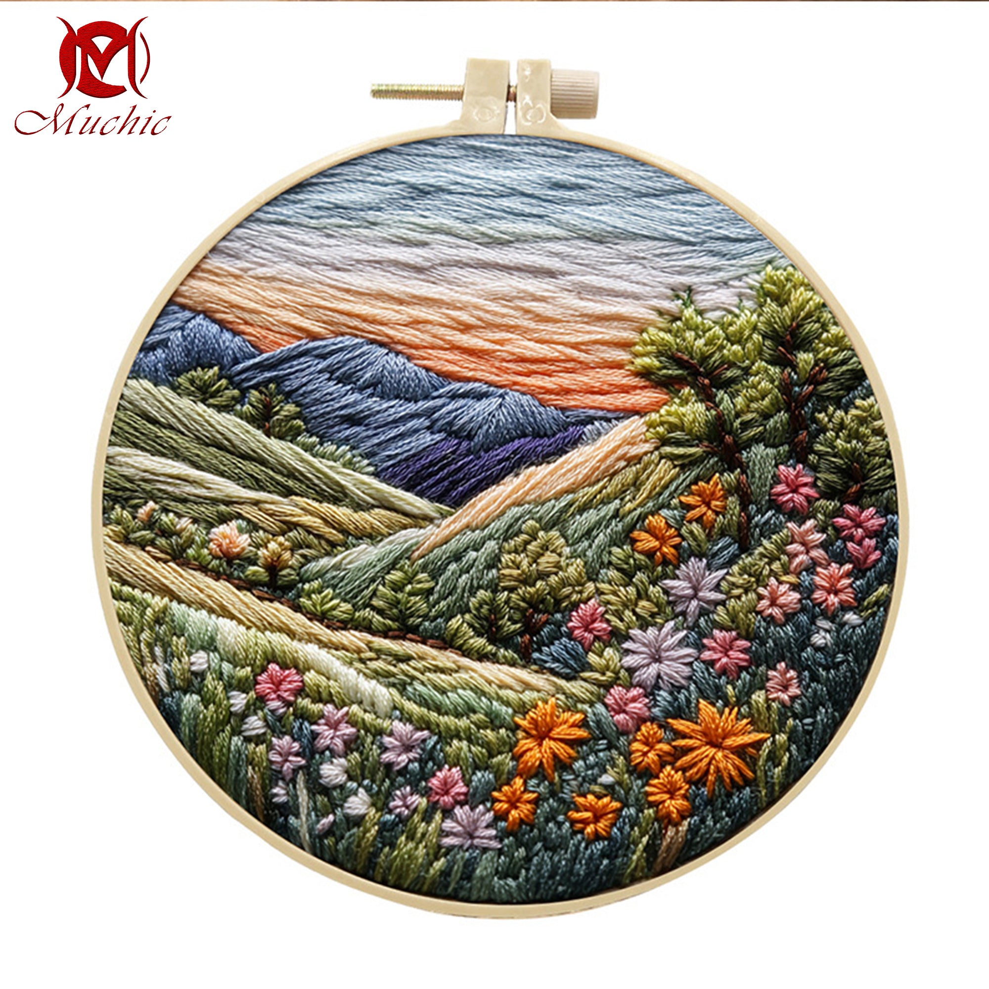 Hand Embroidery Pattern DIY Material Kit Embroidery Tool Kit(Hand Embroidery) (Duty Free)