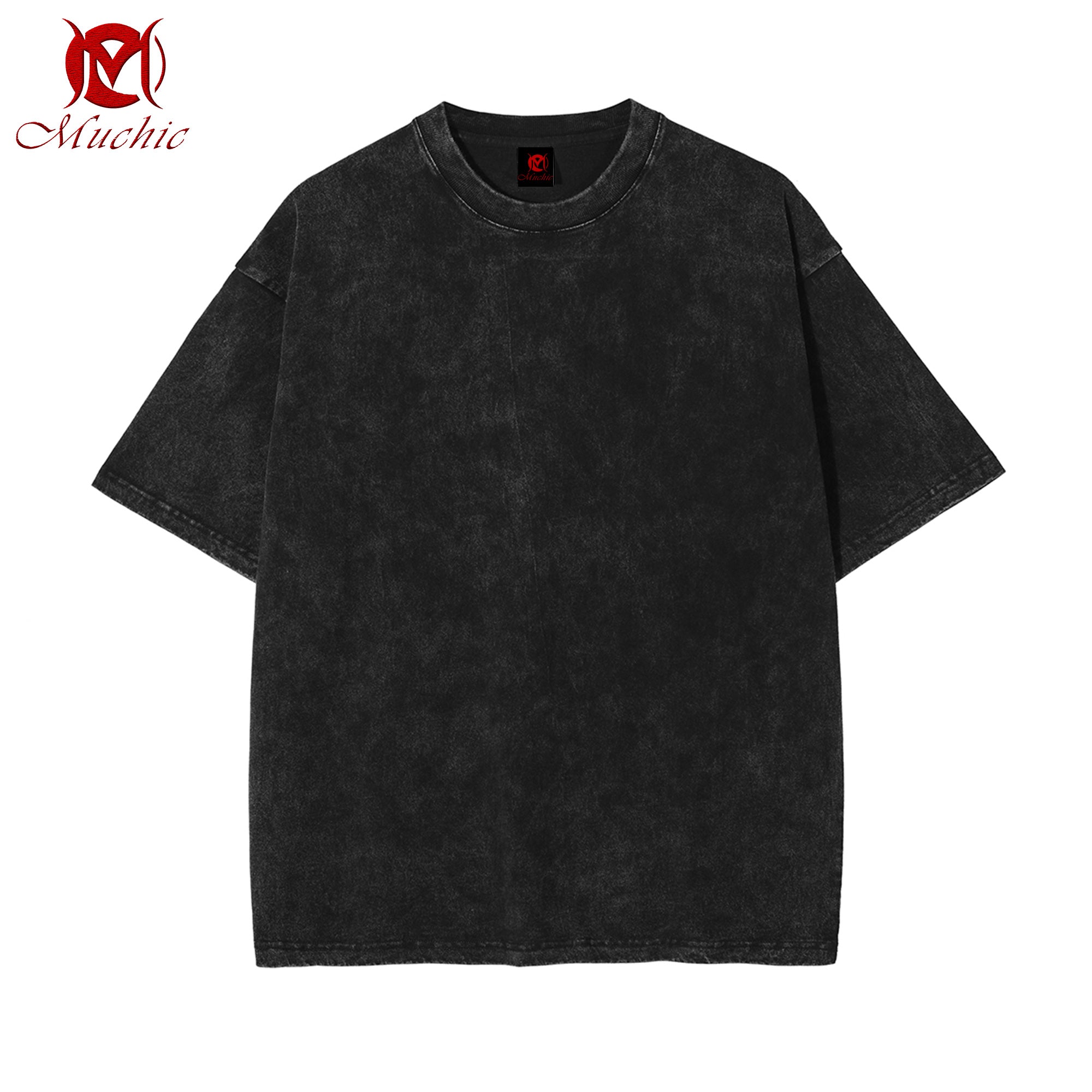 Spring and summer new snowflake batik washed t-shirt high street retro trend short-sleeved t-shirt (tax-free)