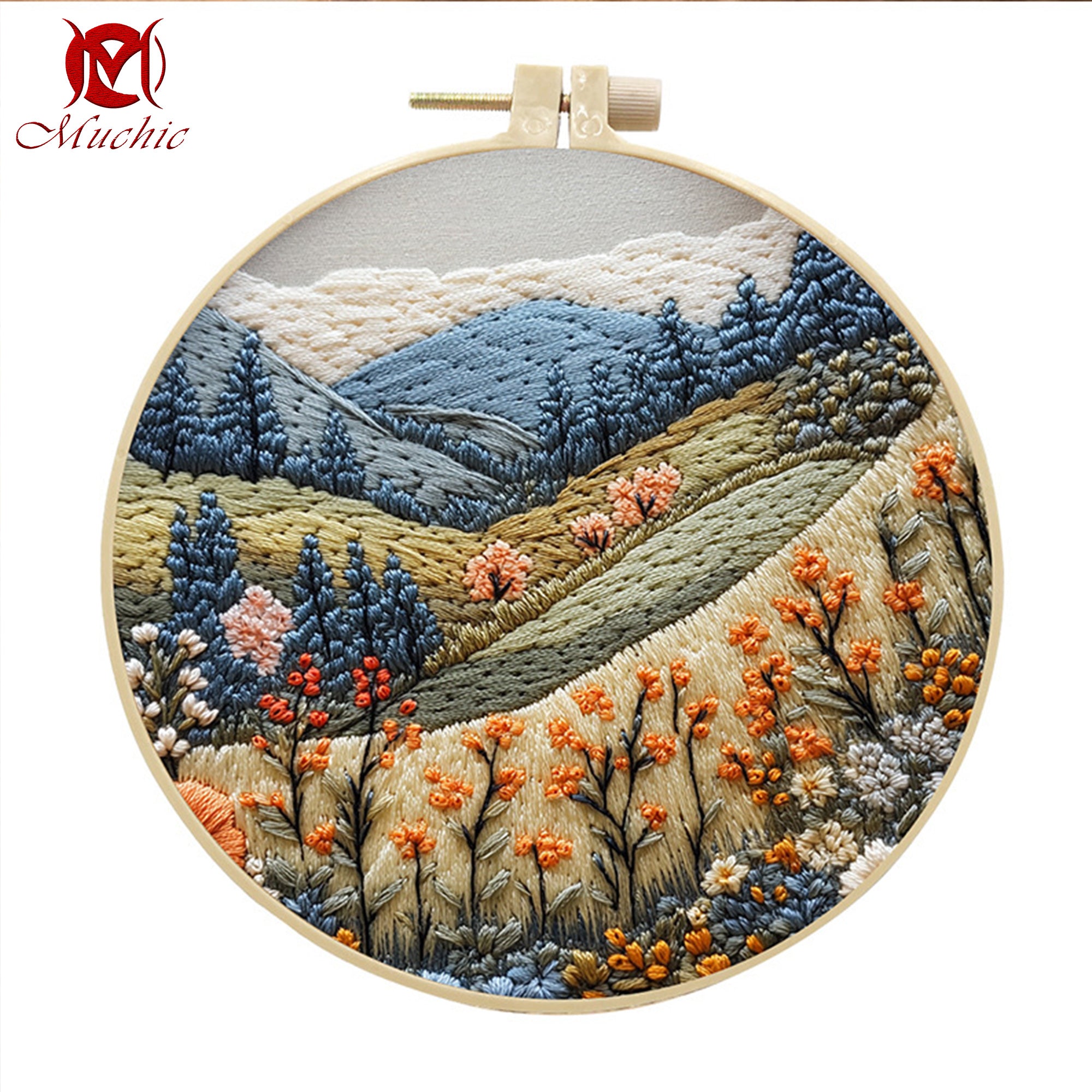 Hand Embroidery Pattern DIY Material Kit Embroidery Tool Kit(Hand Embroidery) (Duty Free)