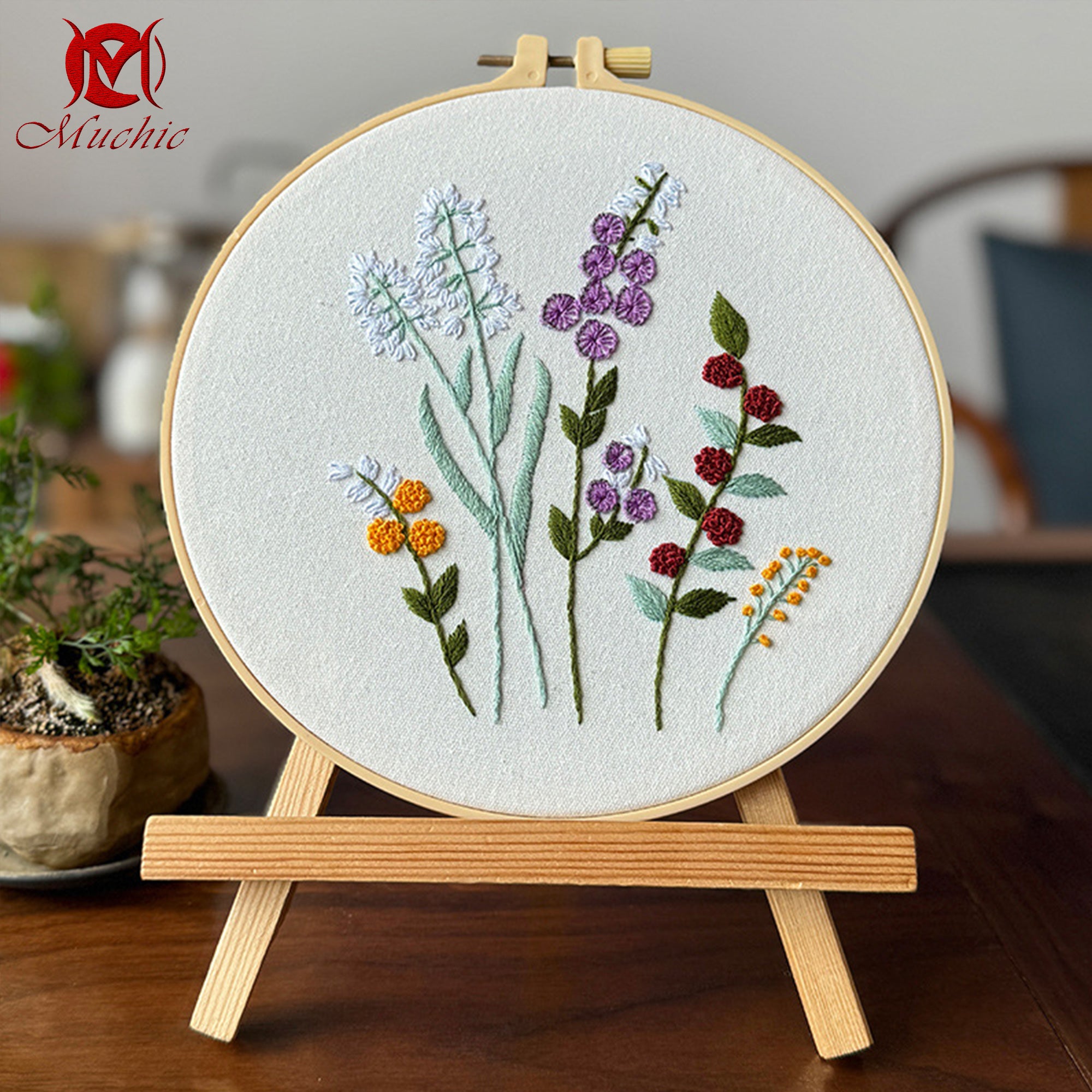 Hand Embroidery Pattern DIY Material Kit Embroidery Tool Kit(Hand Embroidery) (Duty Free)