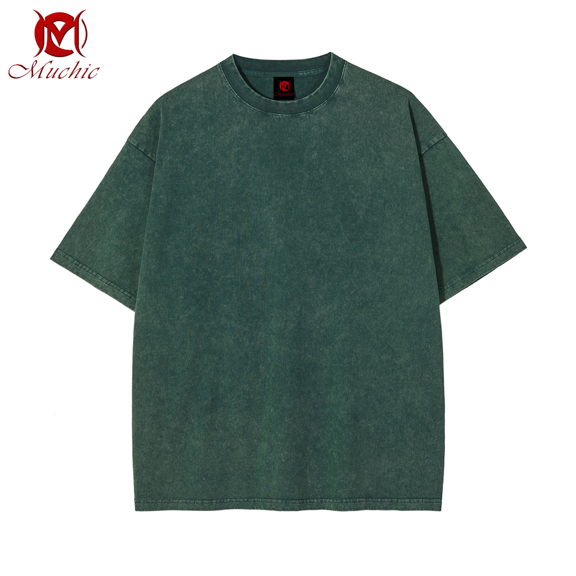 Spring and summer new snowflake batik washed t-shirt high street retro trend short-sleeved t-shirt (tax-free)