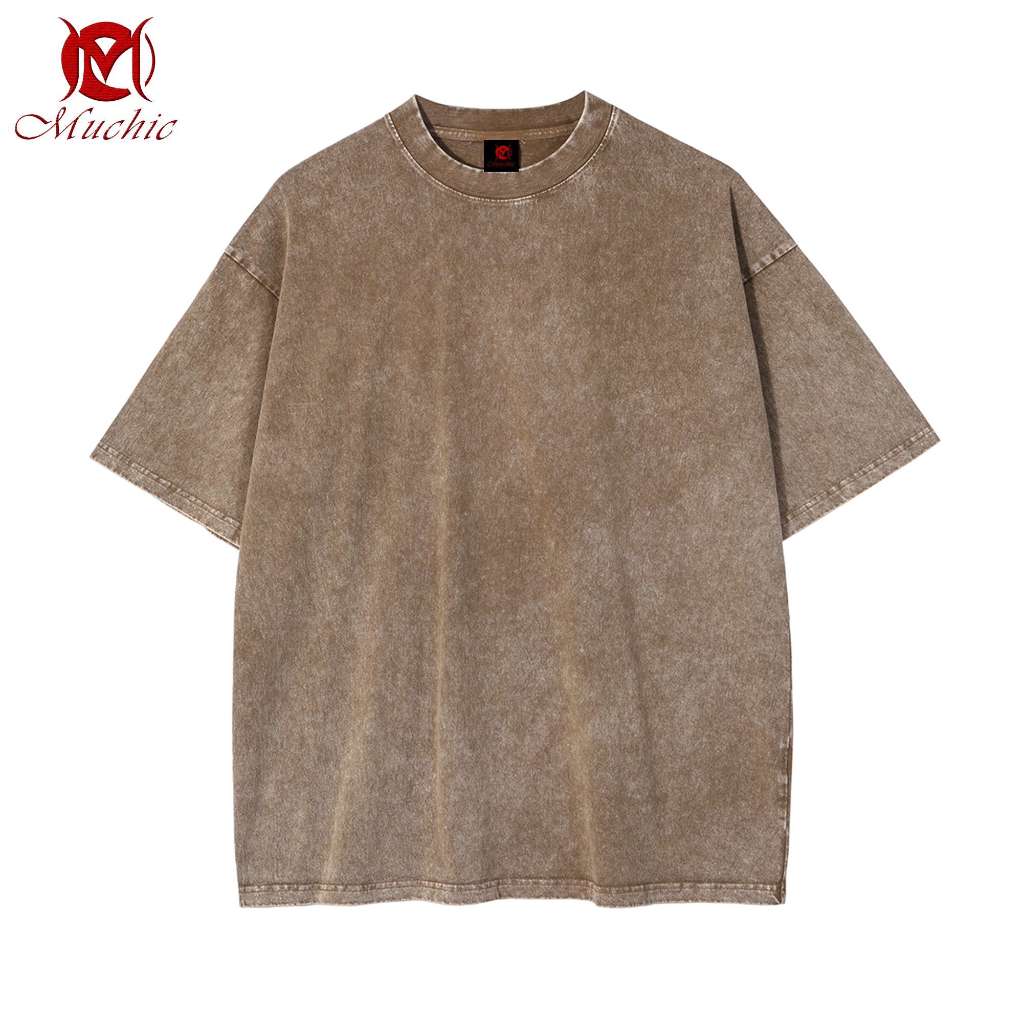 Spring and summer new snowflake batik washed t-shirt high street retro trend short-sleeved t-shirt (tax-free)