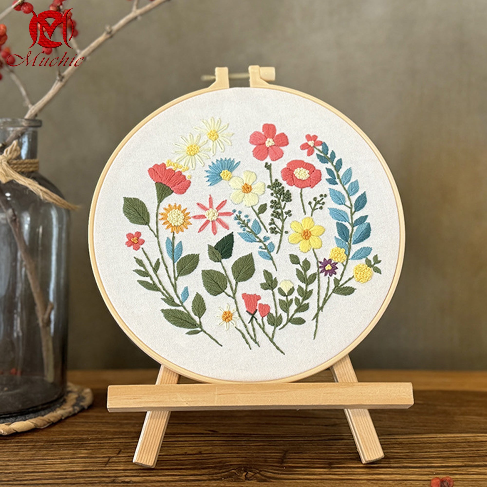 Hand Embroidery Pattern DIY Material Kit Embroidery Tool Kit(Hand Embroidery) (Duty Free)