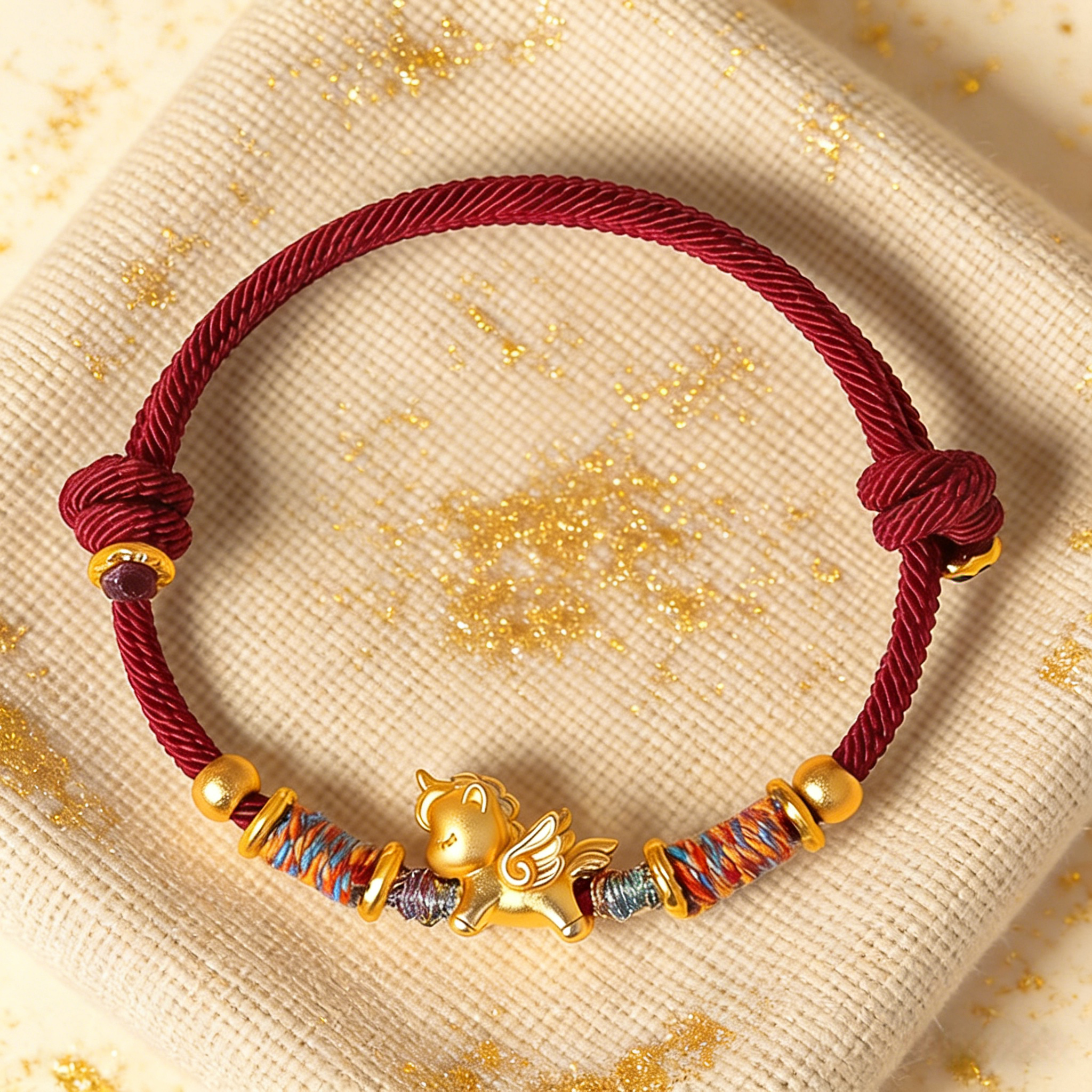 999 Silver Horse Red String Bracelet – Luck, Strength & Protection