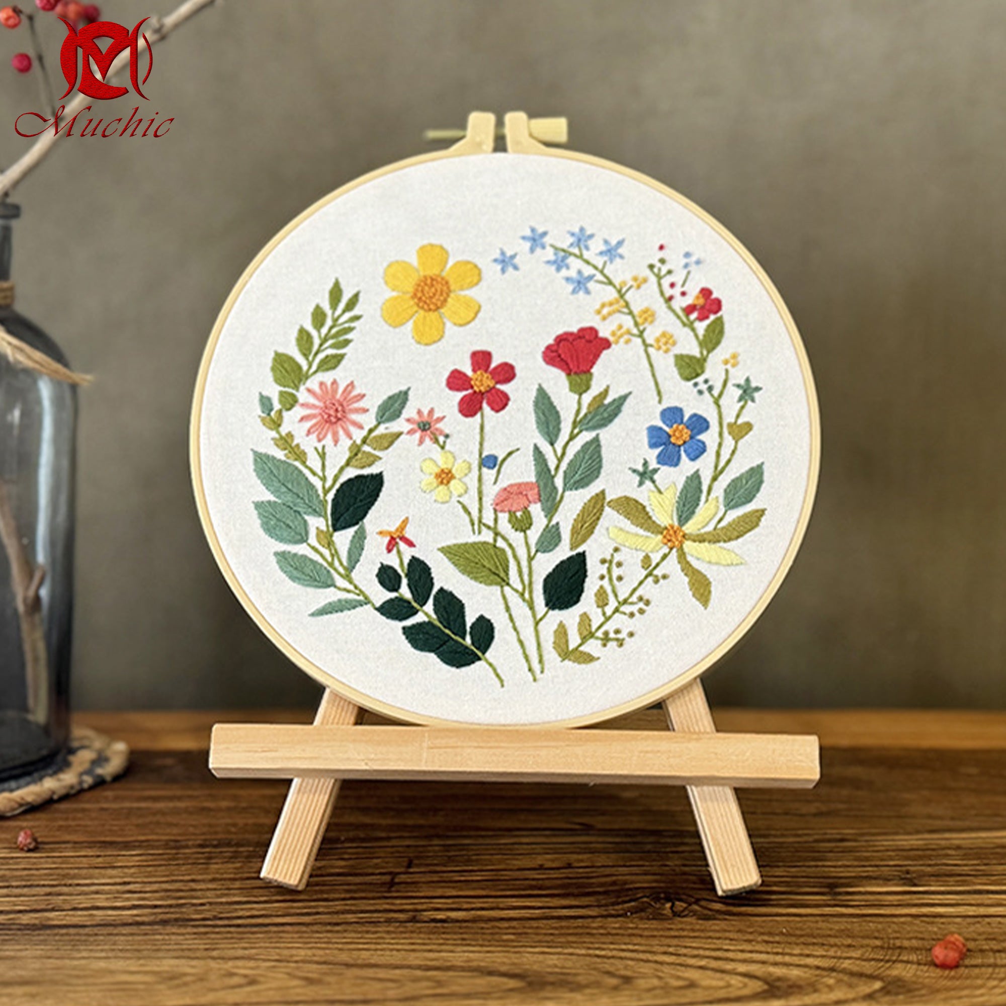 Hand Embroidery Pattern DIY Material Kit Embroidery Tool Kit(Hand Embroidery) (Duty Free)