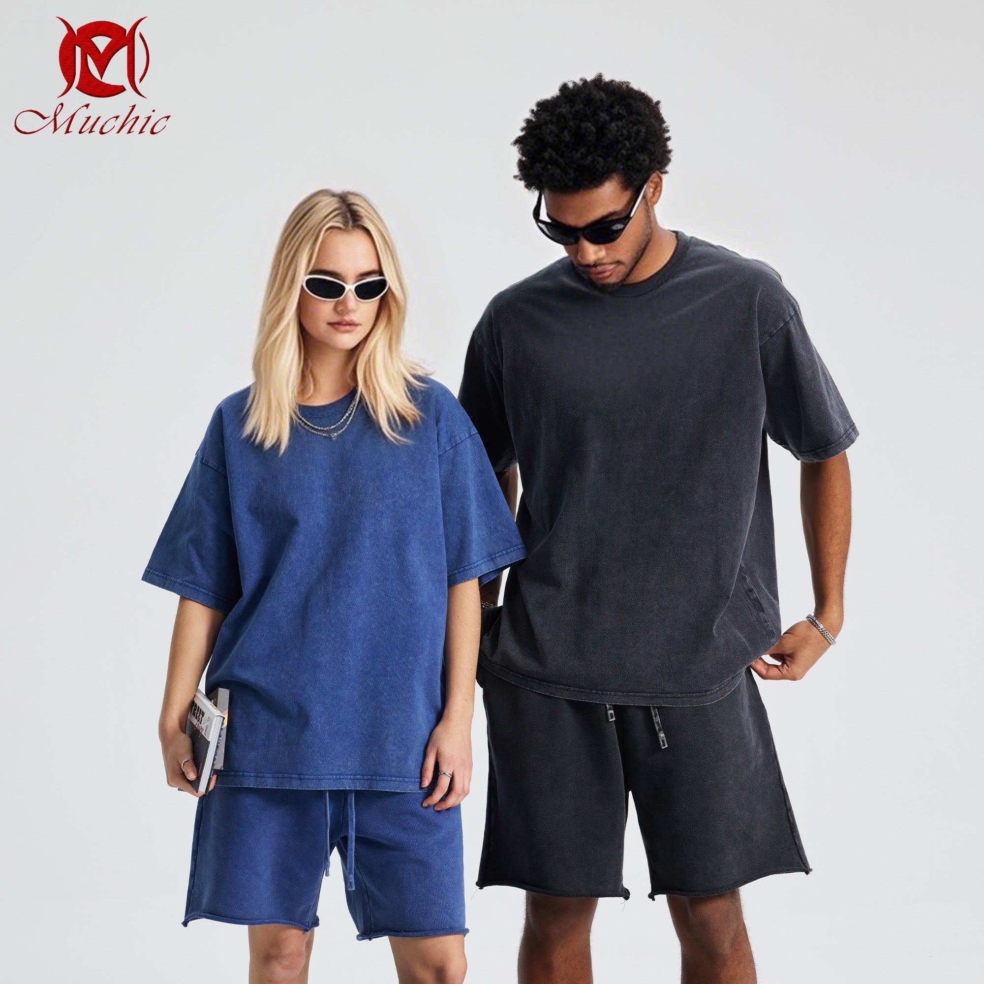 Spring and summer new snowflake batik washed t-shirt high street retro trend short-sleeved t-shirt (tax-free)