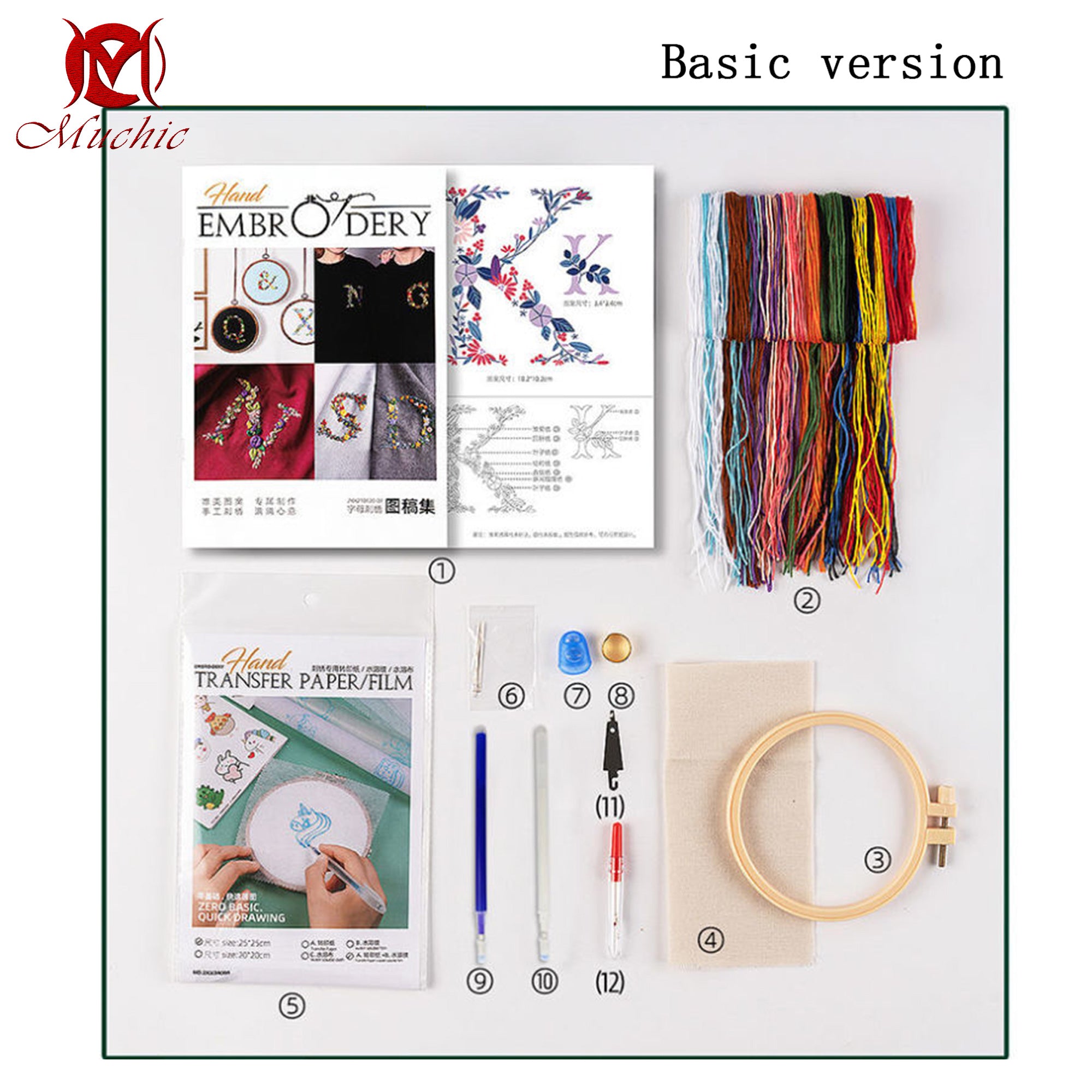 Hand Embroidery Pattern DIY Material Kit Embroidery Tool Kit(Hand Embroidery) (Duty Free)