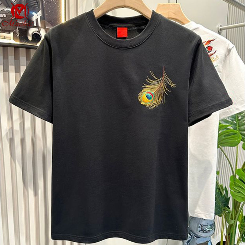 Unisex Intangible Cultural Heritage The Phoenix Embroidery T-shirt(Hand Embroidered) (Duty Free)