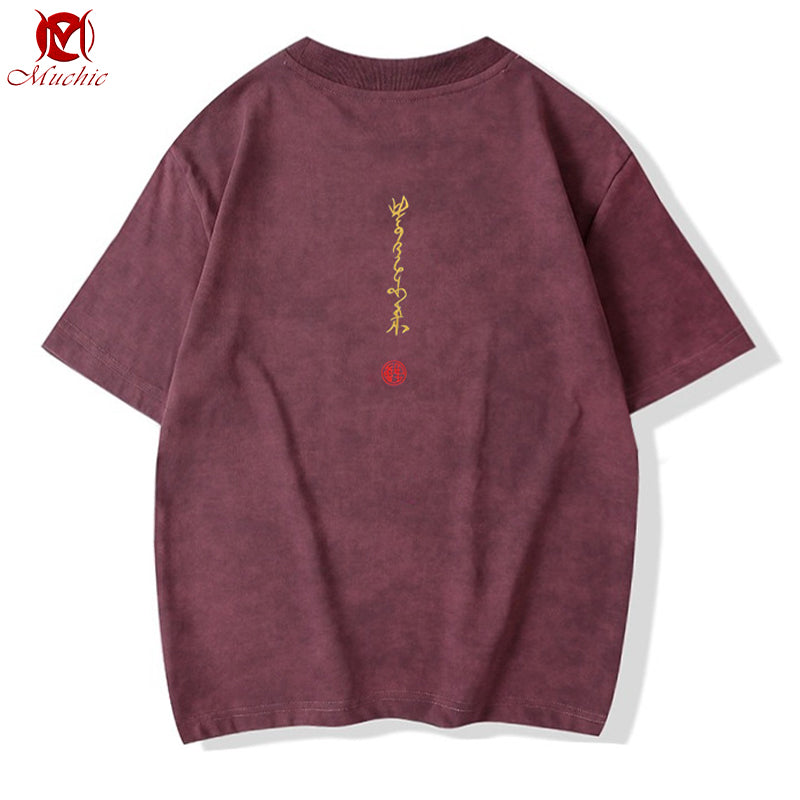 Unisex Intangible Cultural Heritage Lotus Embroidery T-shirt(Hand Embroidered) (Duty Free)