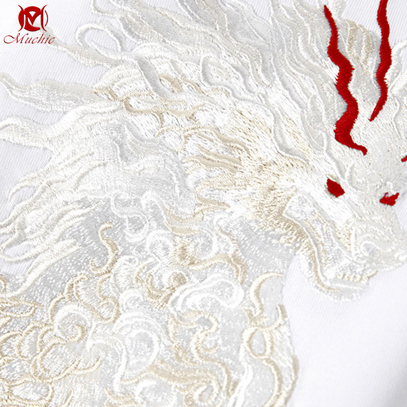 Unisex Intangible Cultural Heritage QiLin Embroidery T-shirt(Hand Embroidered) (Duty Free)