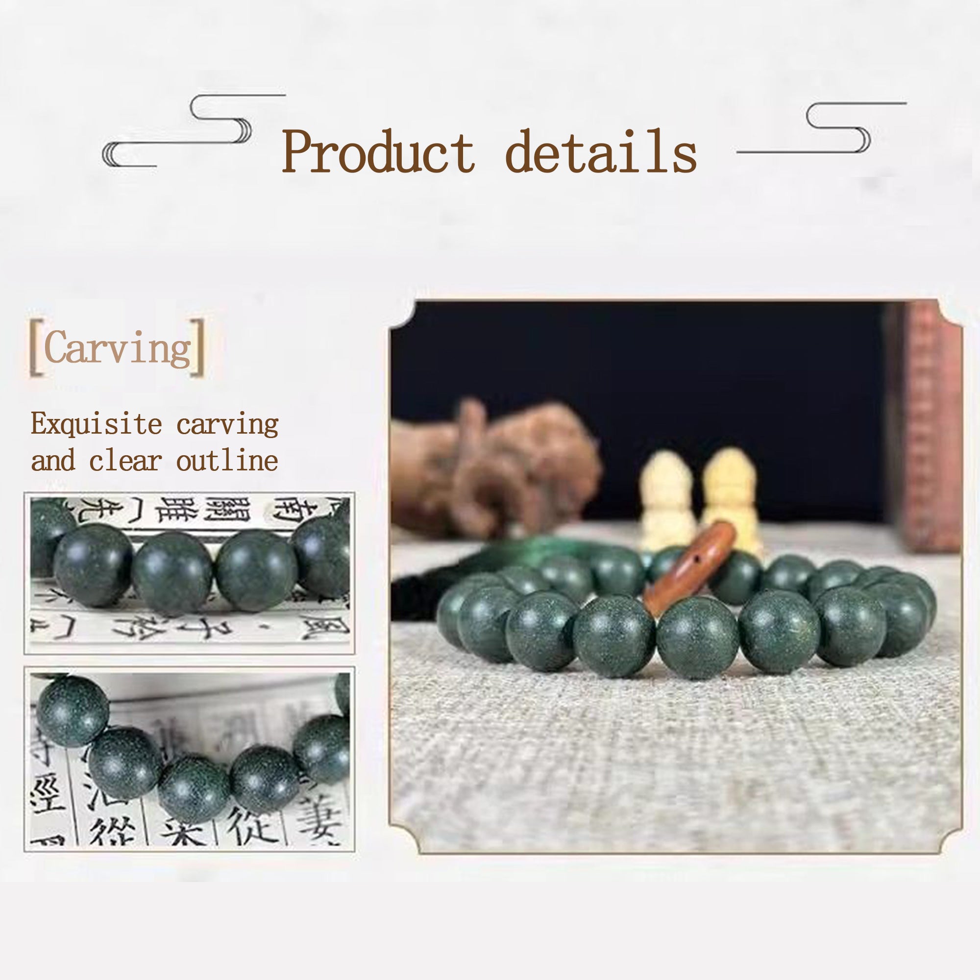 Chinese Intangible Cultural Heritage Lavender Chinese Medicine Rosary (Protective Beads)(duty free)