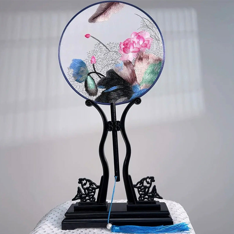 Intangible Cultural Heritage Embroidered Fan (Hand embroidery)(duty free)