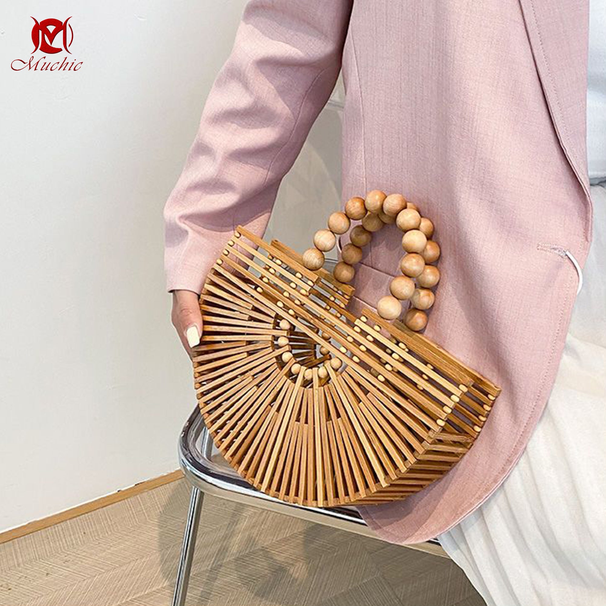 "Intangible Cultural Heritage" Chinese style bamboo handbag (traditional Chinese handicraft)(duty free)