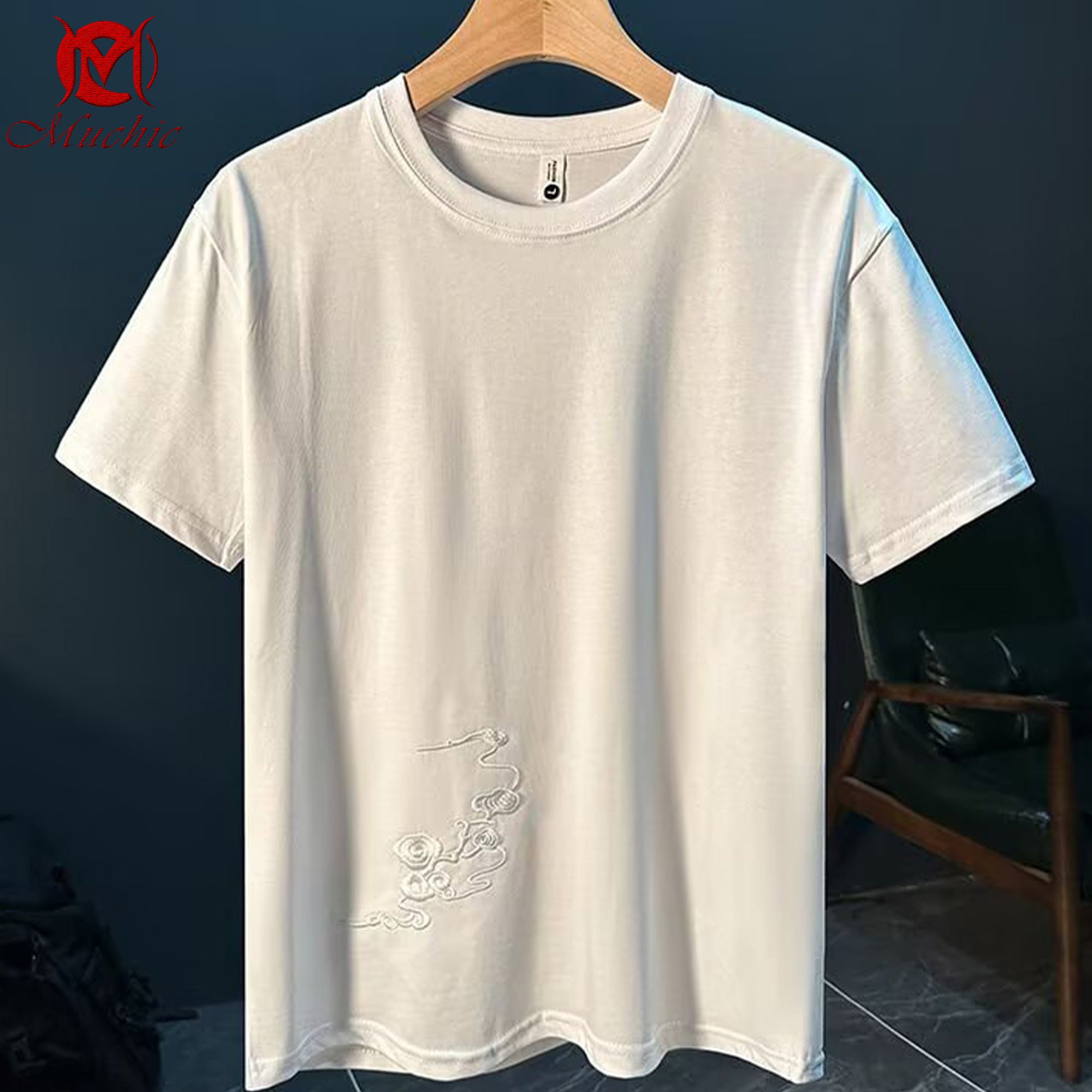 Unisex Intangible Cultural Heritage Kirin Embroidered T-shirt(Hand Embroidery) (Duty Free)