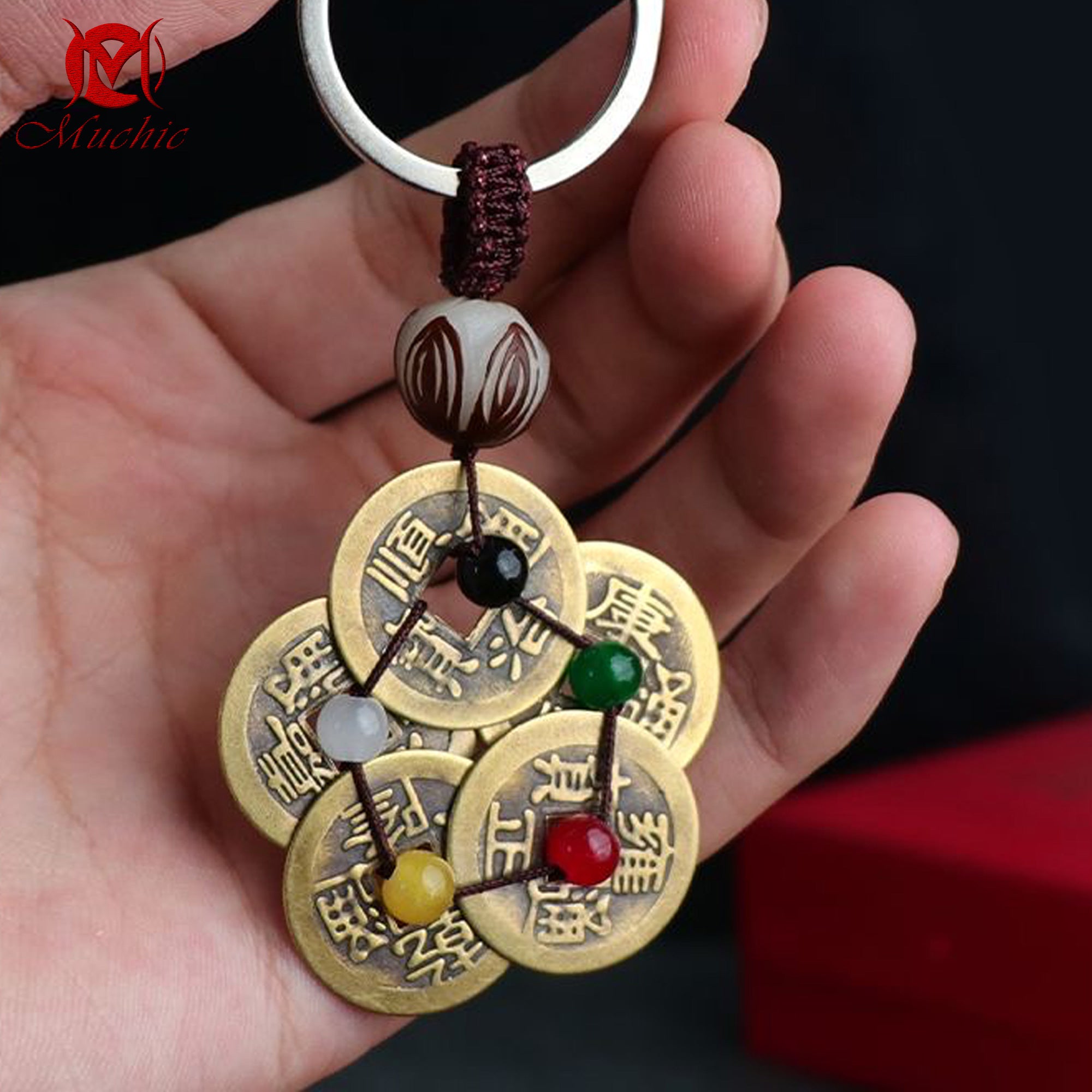 Pure copper five emperors plum blossom coins men and women carry jewelry(duty free)