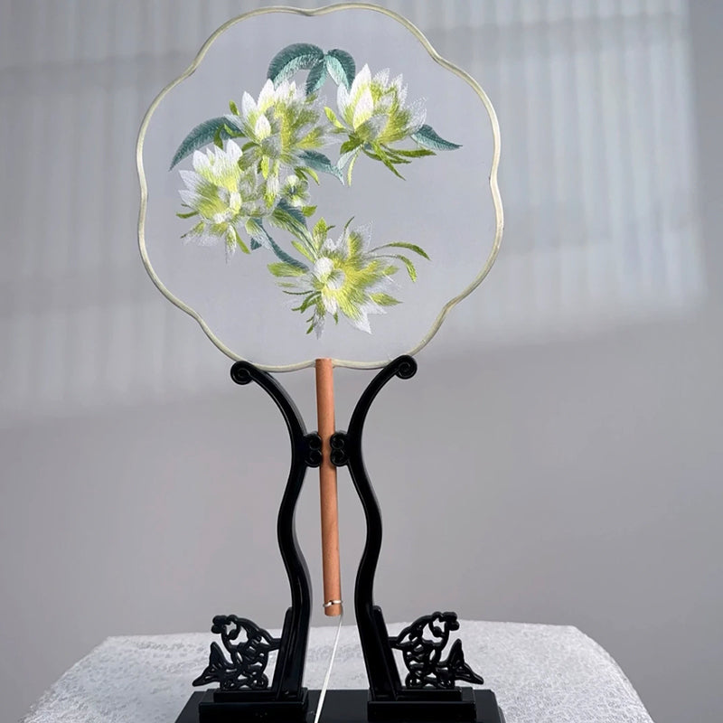 Intangible Cultural Heritage Embroidered Fan (Hand embroidery)(duty free)