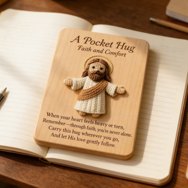 A Pocket Hug Wooden Plaque – Faith, Comfort & Daily Reminder