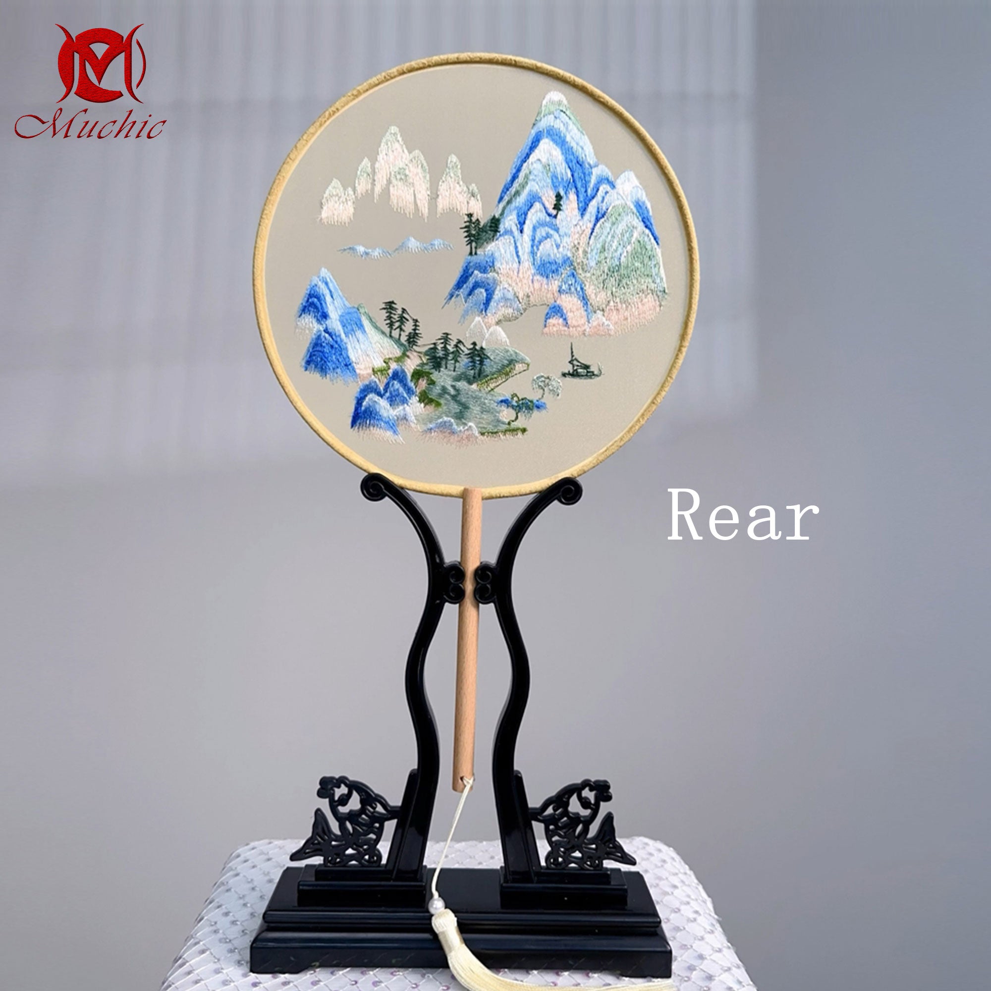 Intangible Cultural Heritage Embroidered Fan (Hand embroidery)(duty free)