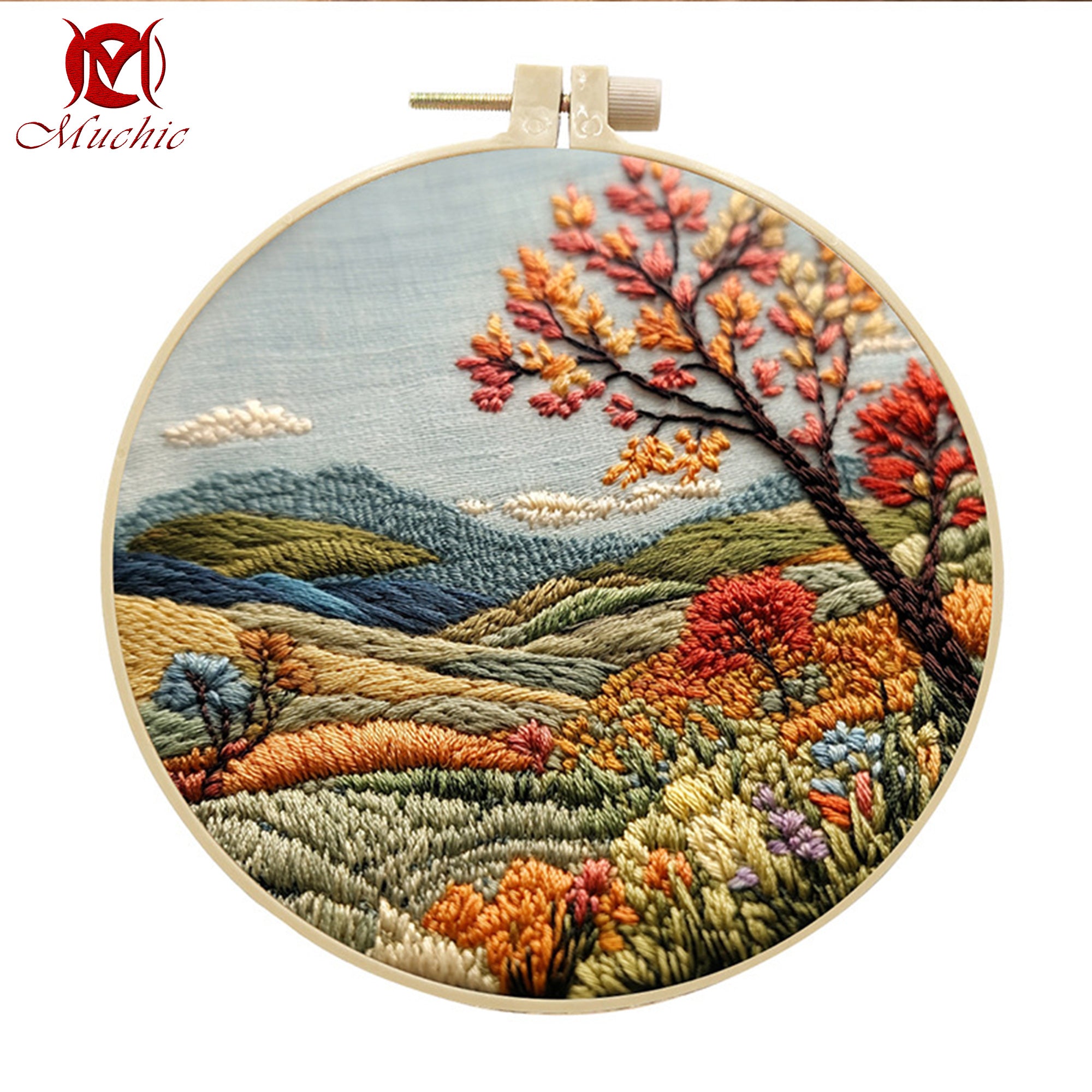 Hand Embroidery Pattern DIY Material Kit Embroidery Tool Kit(Hand Embroidery) (Duty Free)