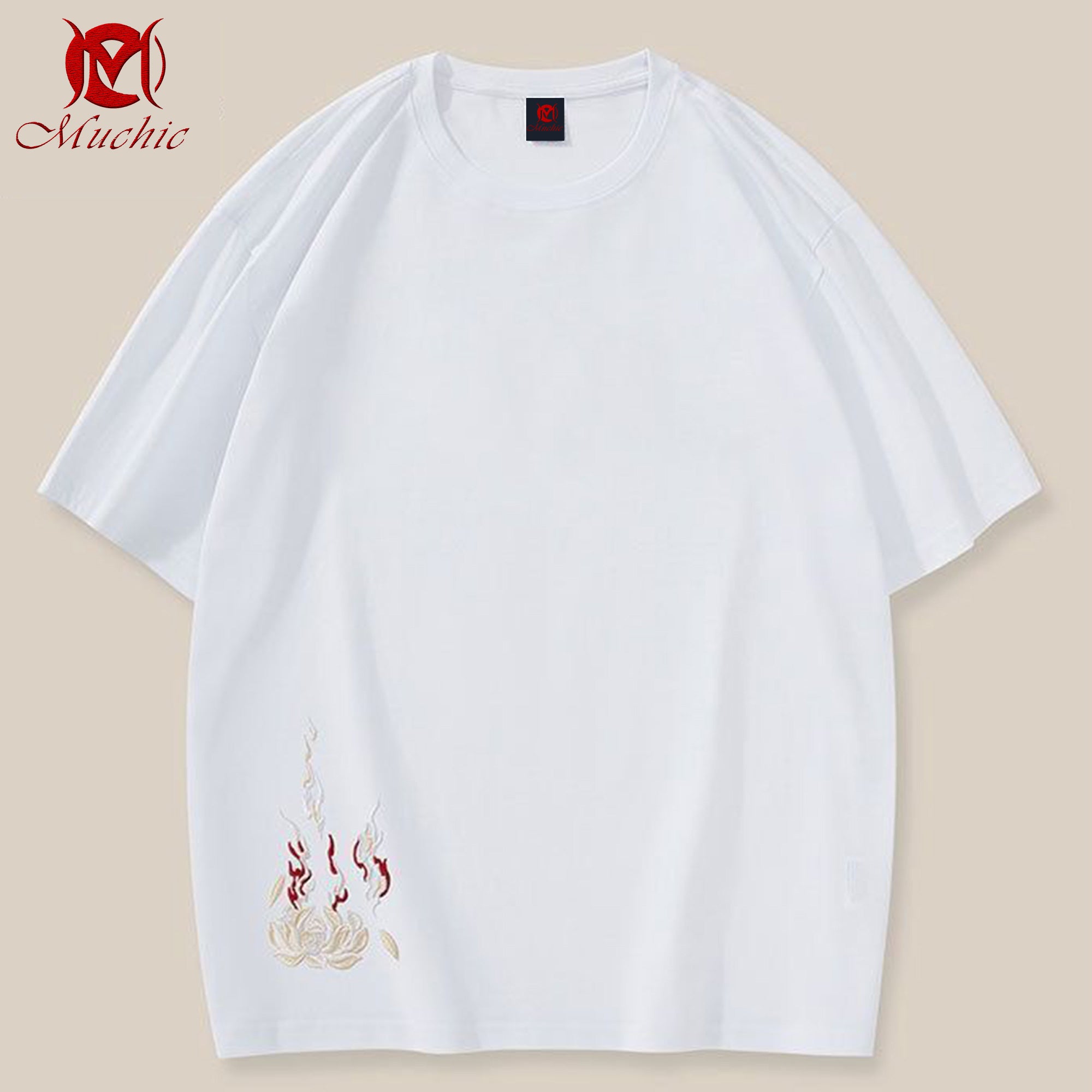 Unisex Intangible Cultural Heritage Phoenix Nirvana Pattern Embroidered T-shirt (Hand Embroidery) (Duty Free)