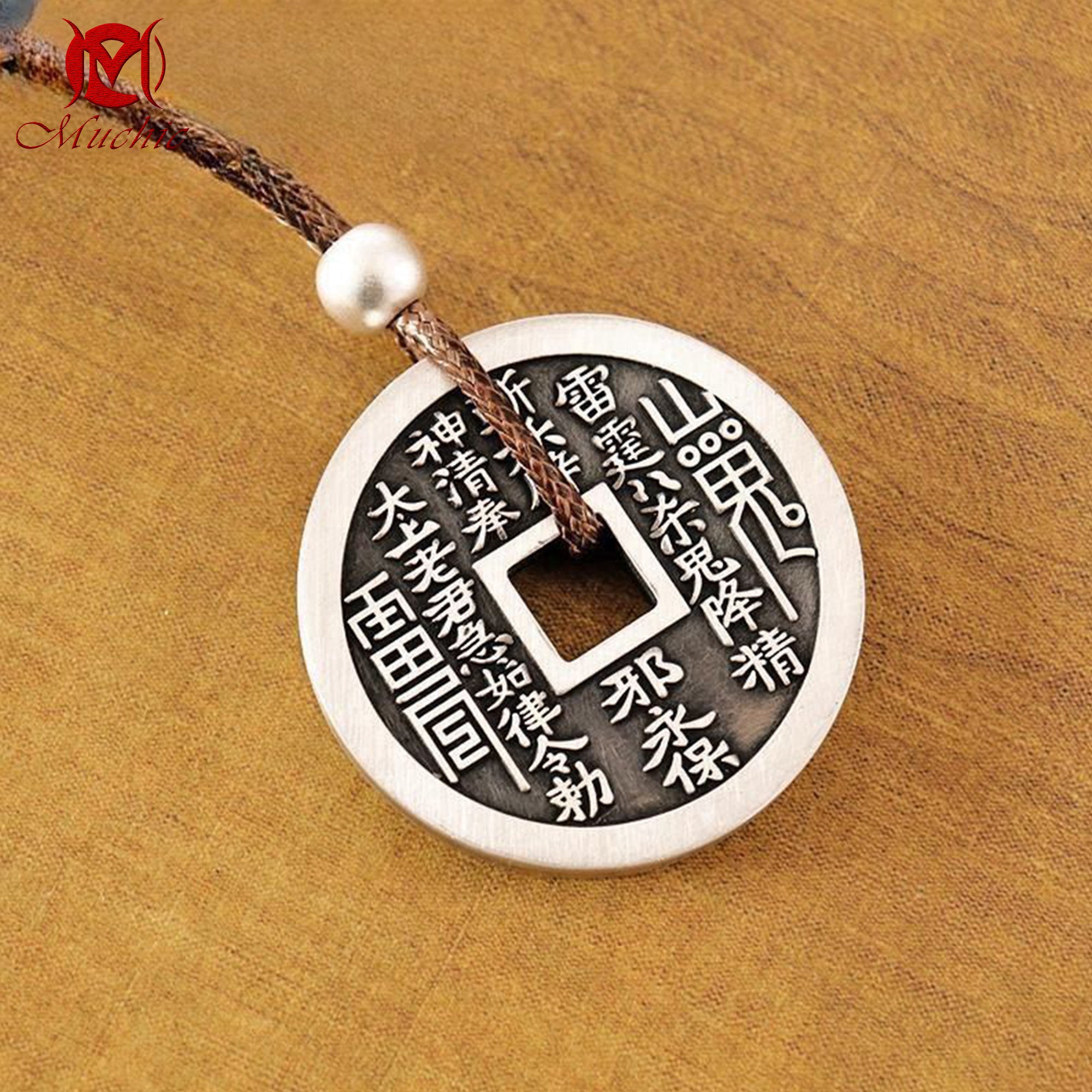 9999 sterling silver mountain ghost coin silver pendant pendant silver jewelry(Duty Free)