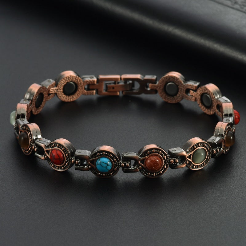 Magnetic Healing Bracelet with Chakra Stones – Energy Balance Jewelry