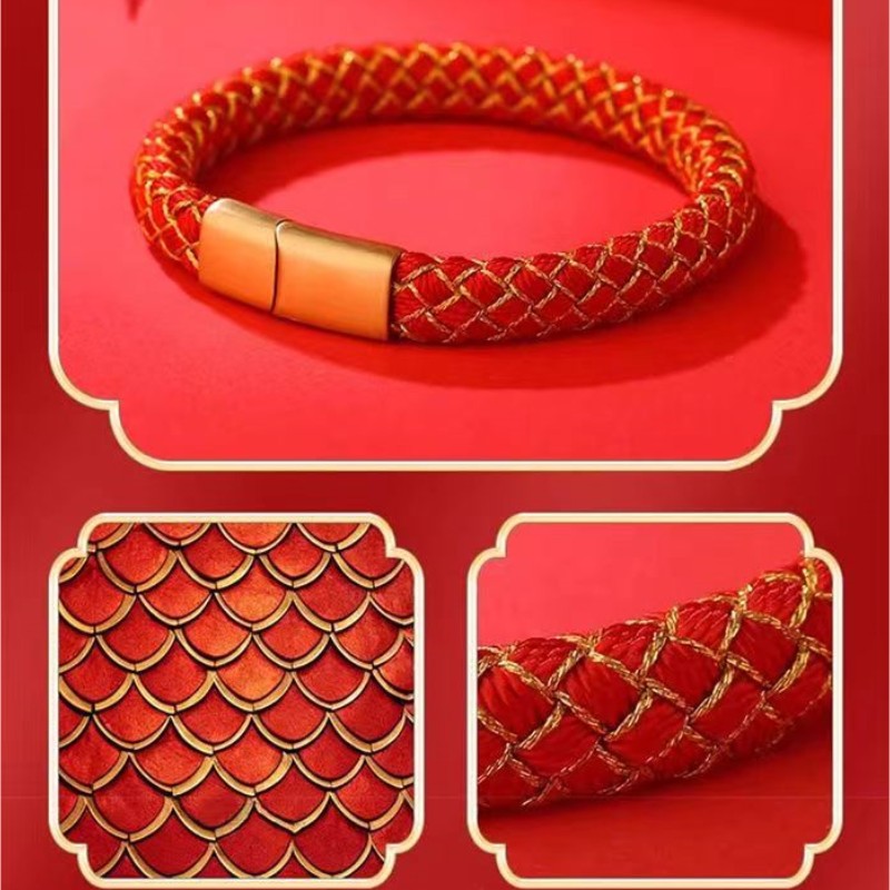 Five Elements Dragon Scale Magnetic Bracelet – Balance & Protection