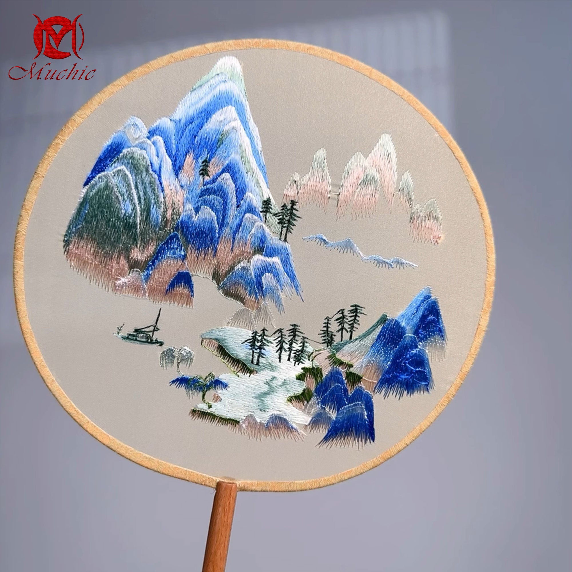 Intangible Cultural Heritage Embroidered Fan (Hand embroidery)(duty free)