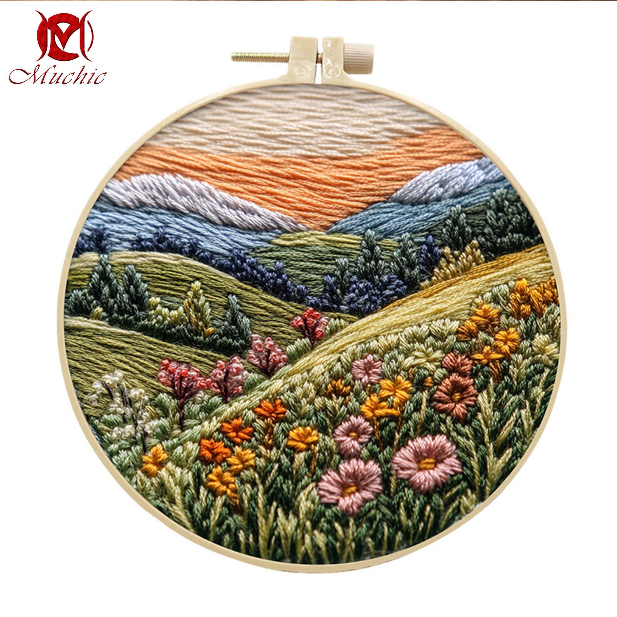 Hand Embroidery Pattern DIY Material Kit Embroidery Tool Kit(Hand Embroidery) (Duty Free)