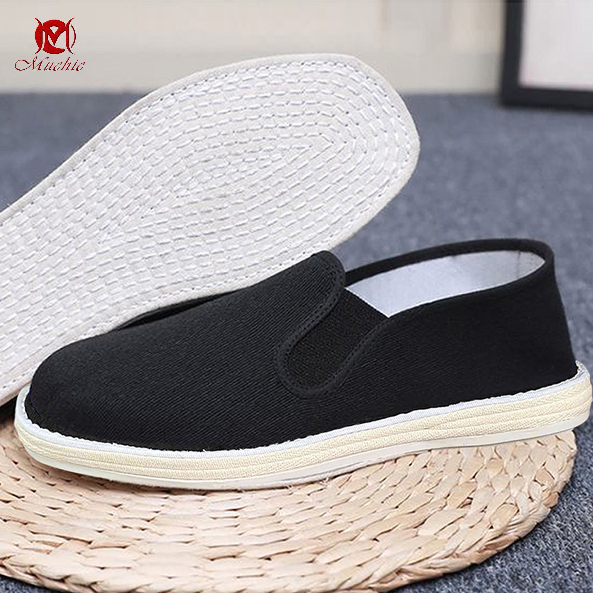 Unisex loofah Thousand-layer cloth shoes (traditional Chinese handicraft art)(duty free)