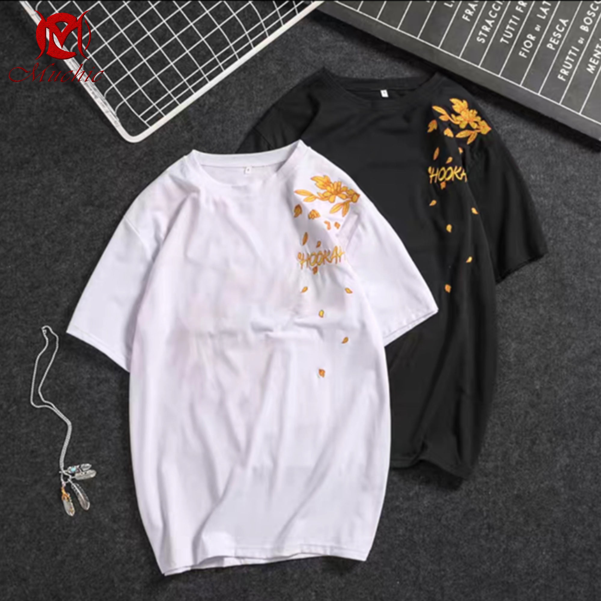 Unisex Intangible Cultural Heritage Phoenix Embroidered T-shirt(Hand Embroidery) (Duty Free)