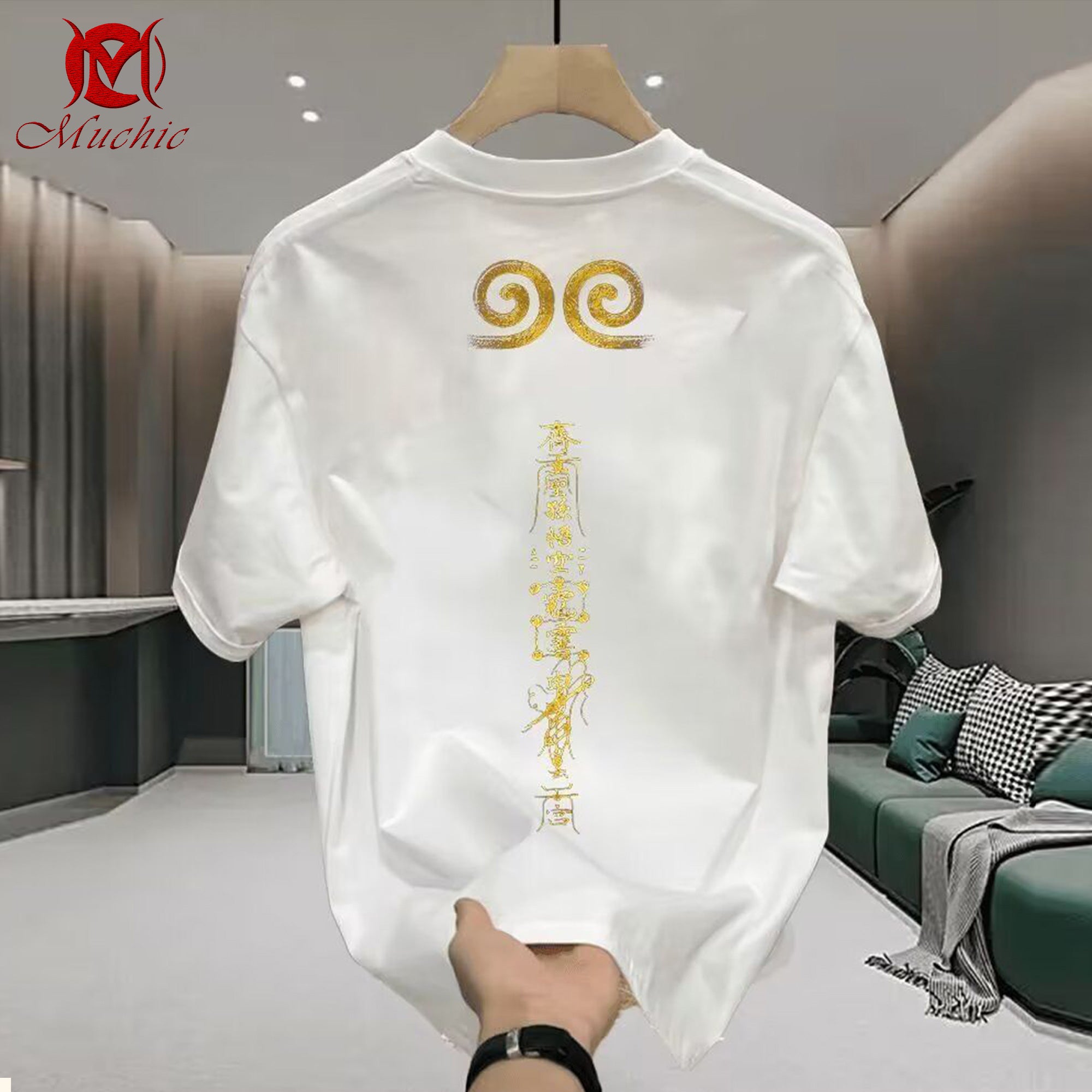 Unisex Fashion Monkey King Tight Curse Printed Short Sleeve Loose T-shirt (Duty Free)