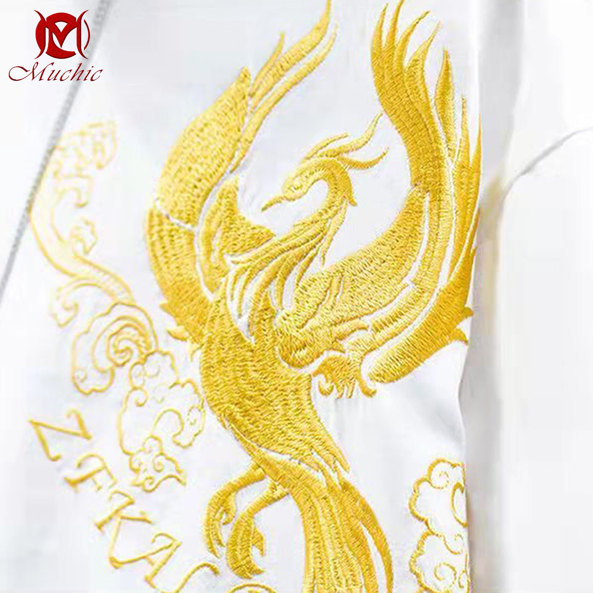 Unisex Intangible Cultural Heritage Phoenix Embroidery T-shirt(Hand Embroidery) (Duty Free)