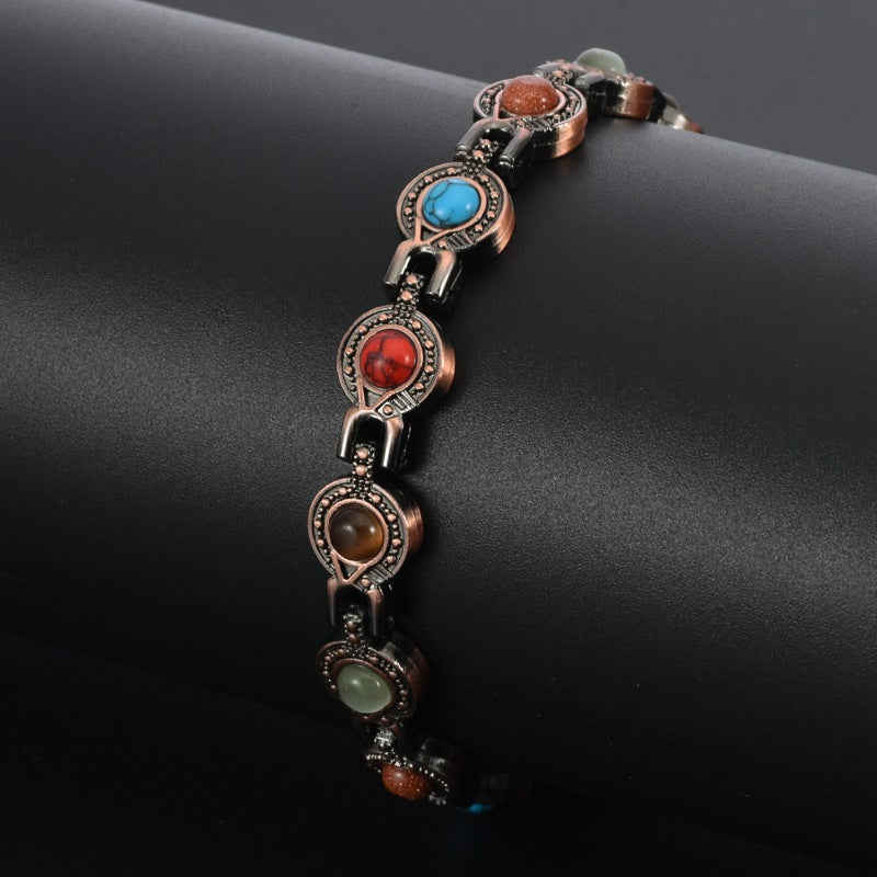 Magnetic Healing Bracelet with Chakra Stones – Energy Balance Jewelry