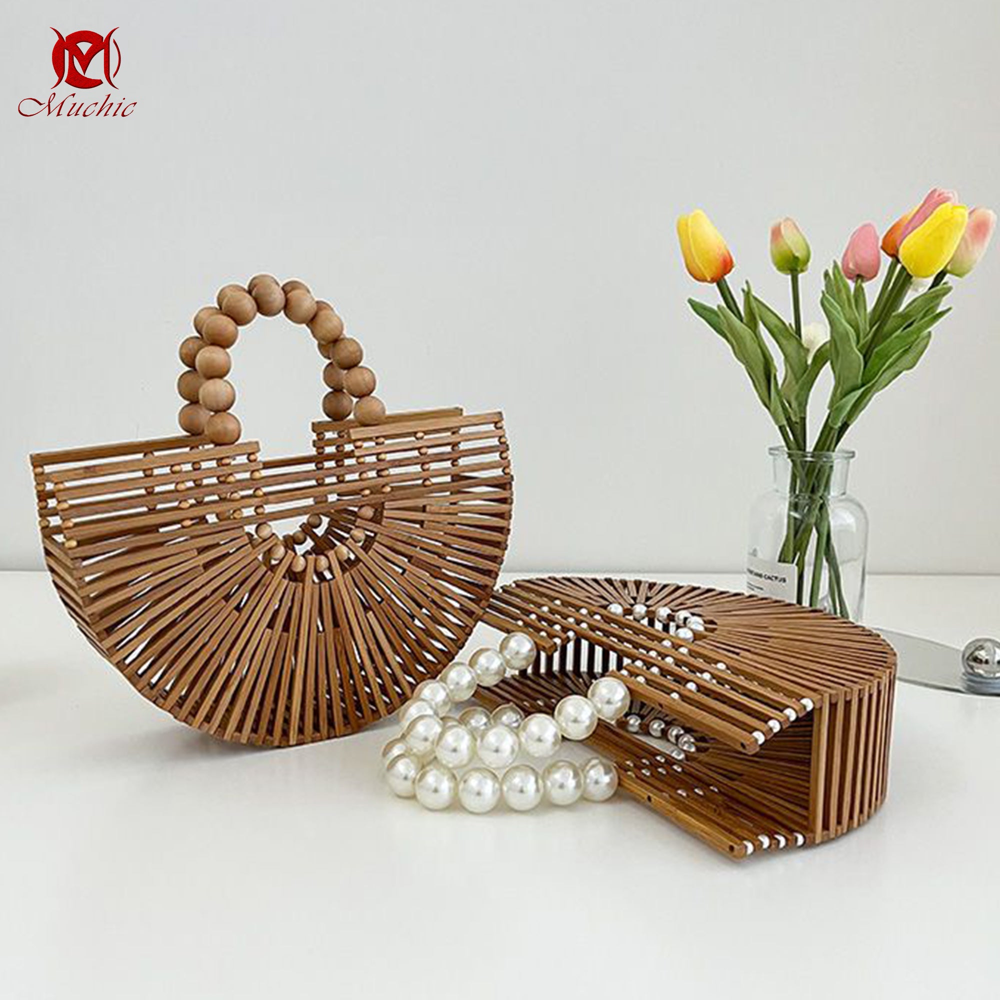 "Intangible Cultural Heritage" Chinese style bamboo handbag (traditional Chinese handicraft)(duty free)