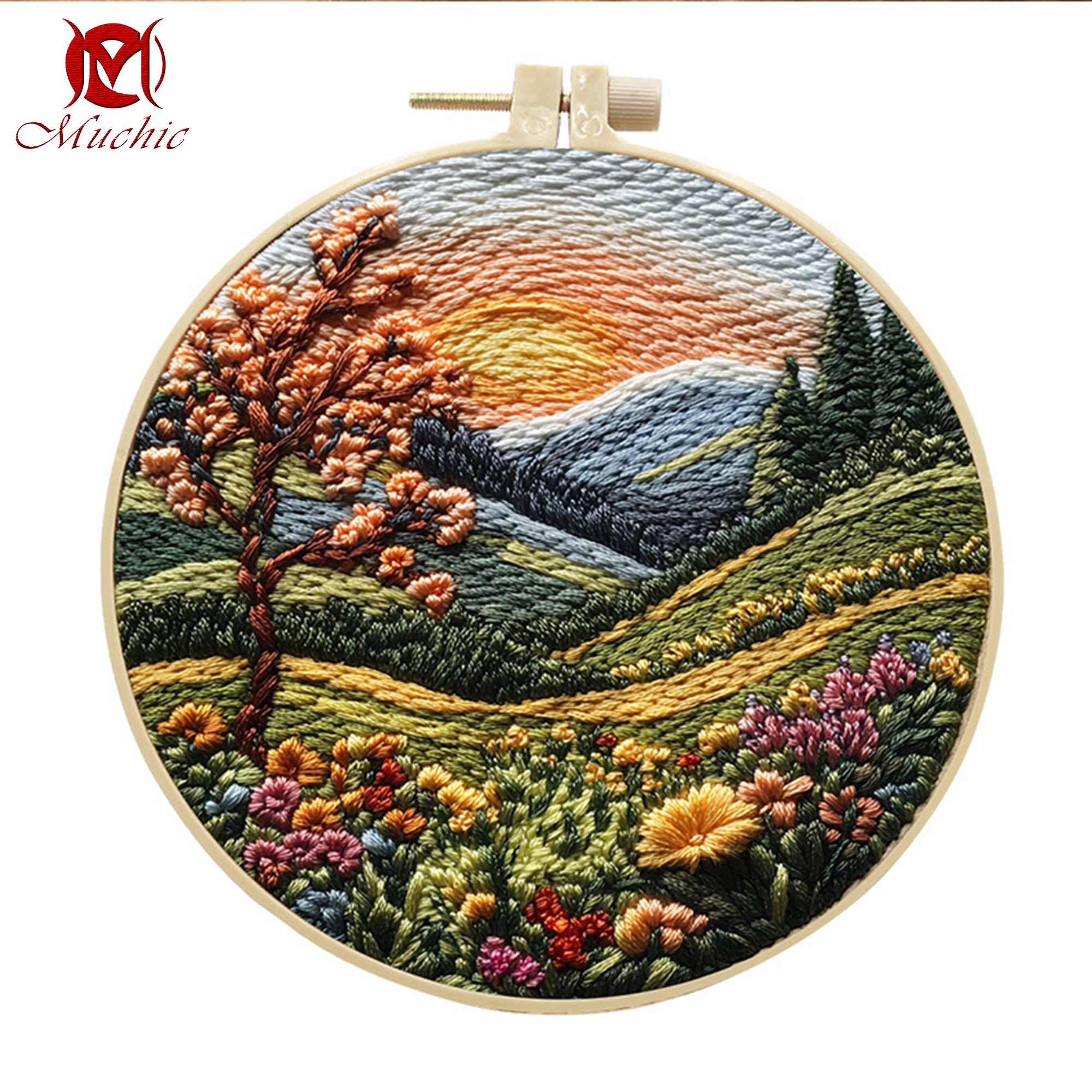 Hand Embroidery Pattern DIY Material Kit Embroidery Tool Kit(Hand Embroidery) (Duty Free)